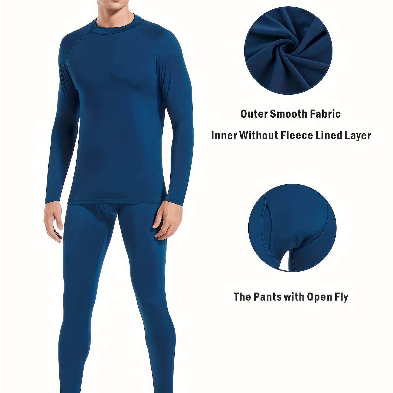 WEERTI Thermal Underwear for Men Long Johns With Fleece Lined Long