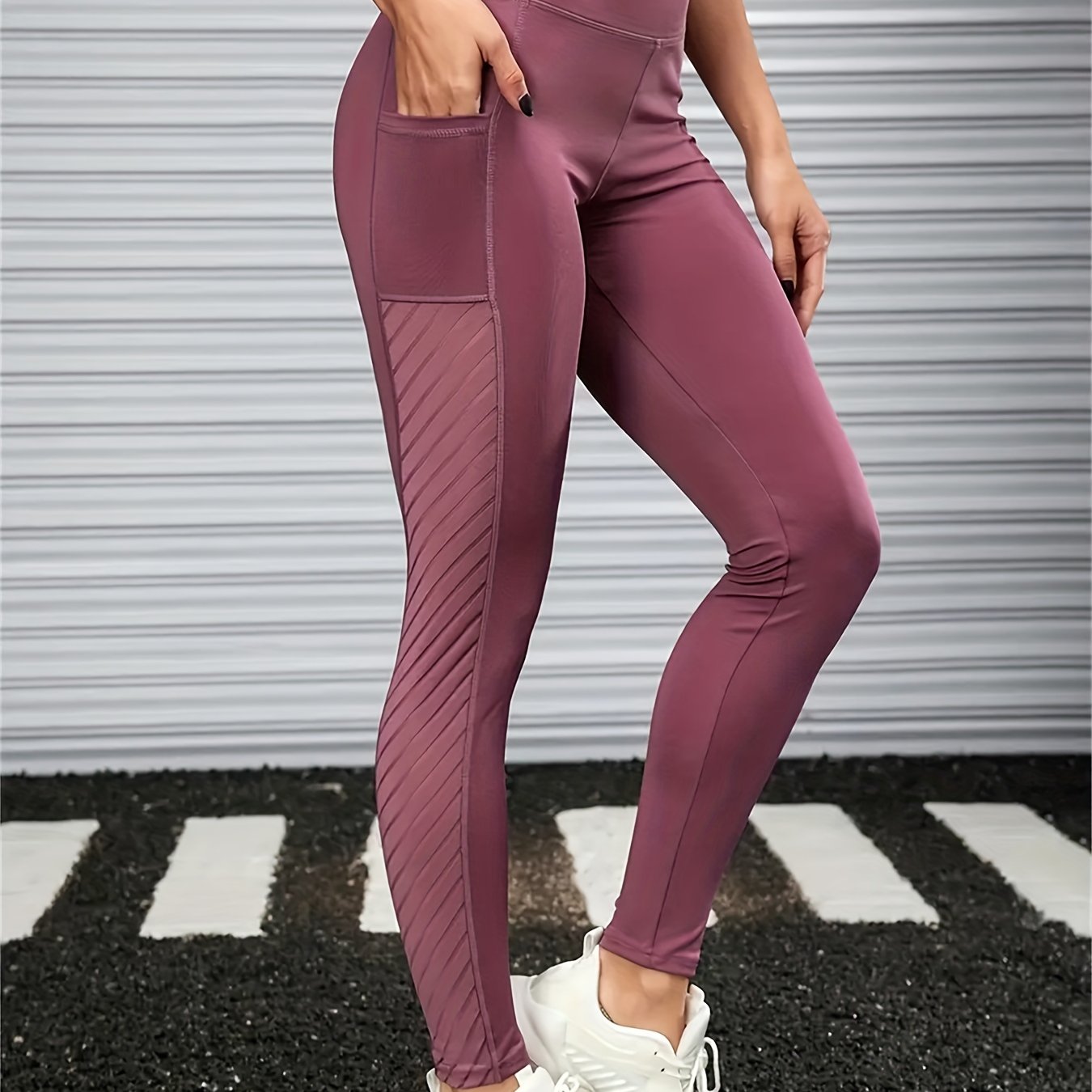 Wide Waistband Phone Pocket Sports Leggings