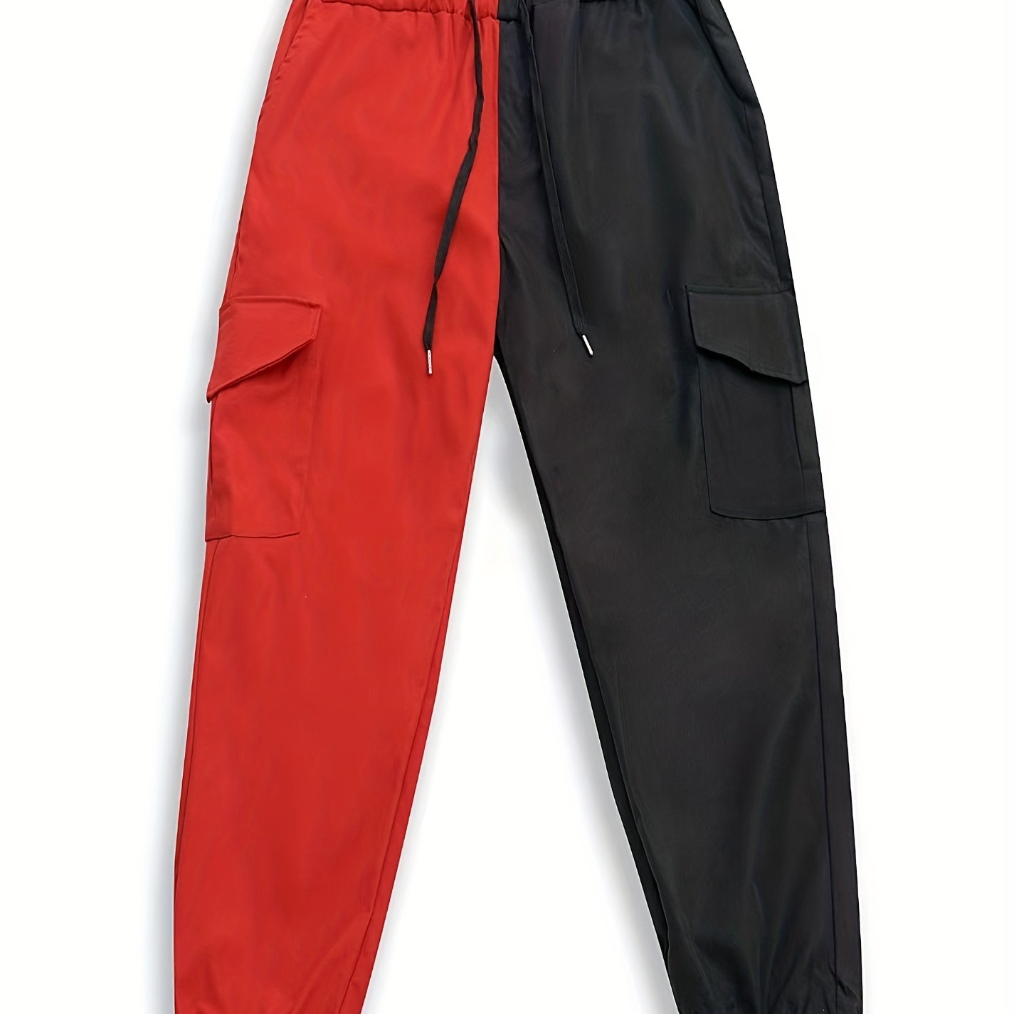 Style 500M Black Microfiber Baggy Pants With Red Crazee Wear