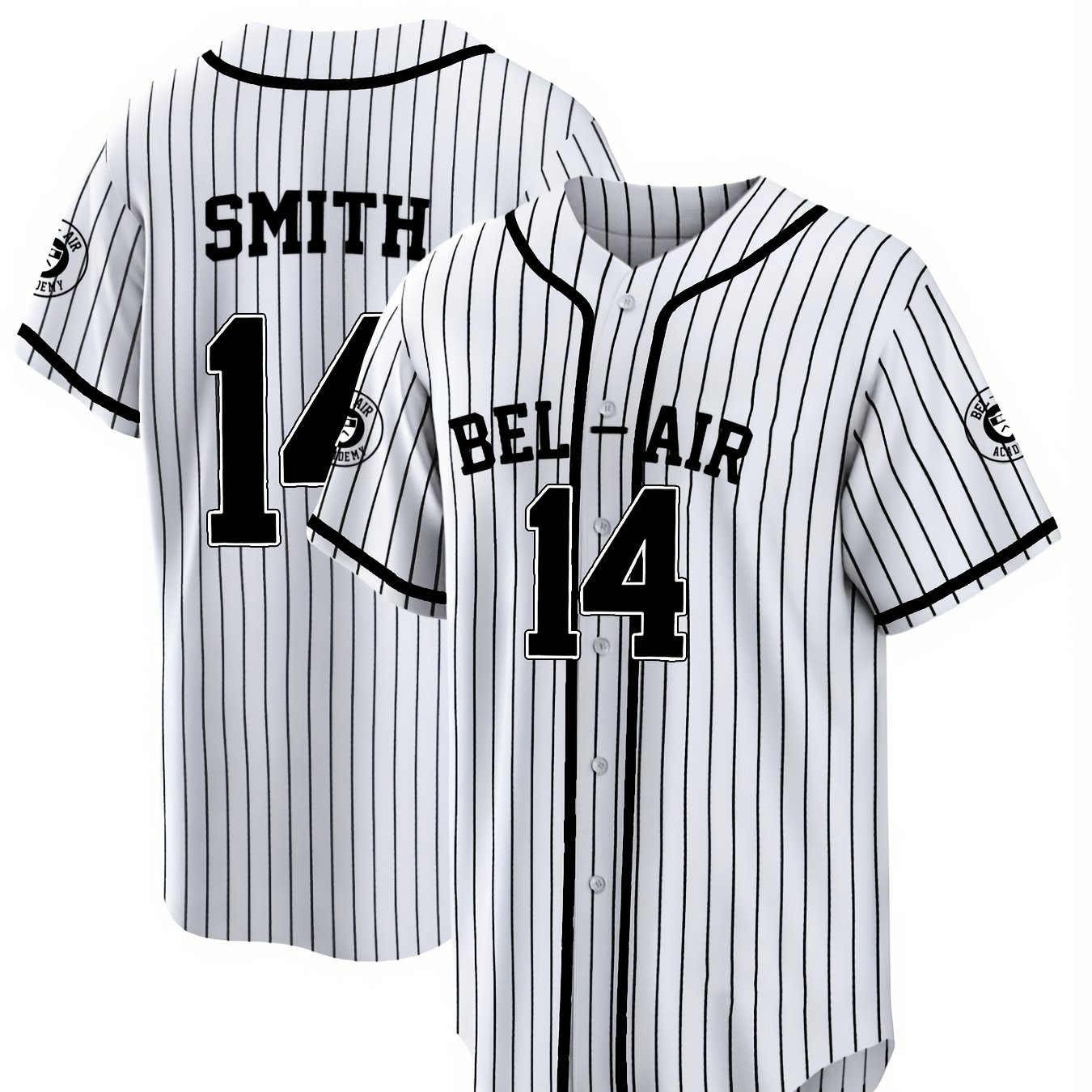 Men's Bel-air #14 Baseball Jersey, Retro Classic Baseball Shirt, Slightly  Stretch Breathable Embroidery Button Up Sports Uniform For Training  Competition Party - Temu Australia