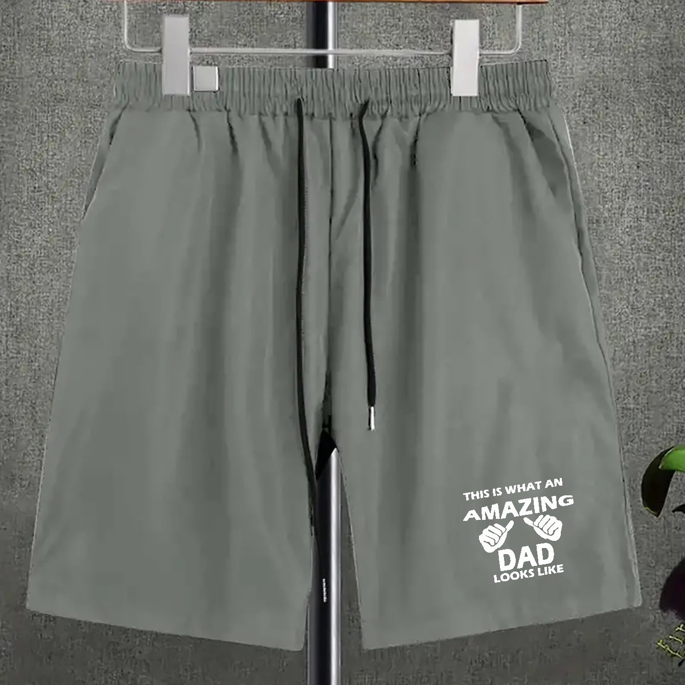 Men's Plus Size cute Deer Print Solid Color Loose Shorts - Temu