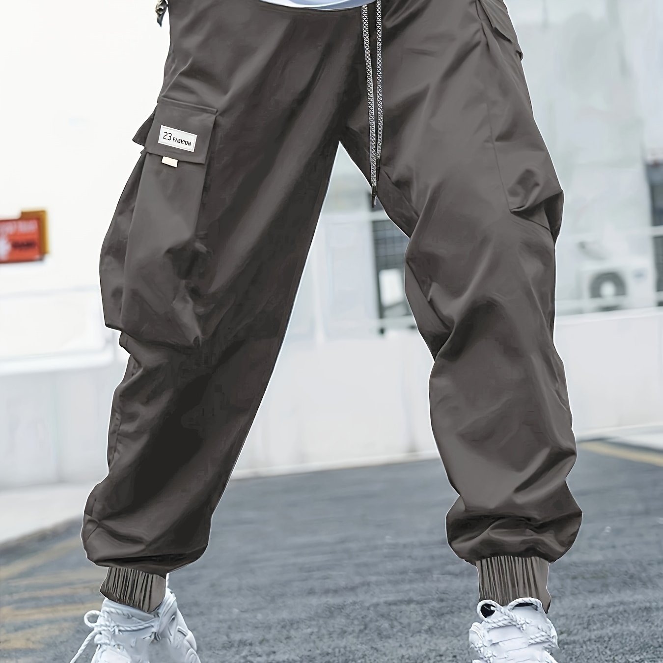 Plus Size Men's Drawstring Cargo Pants: Letters Print Multi - Temu