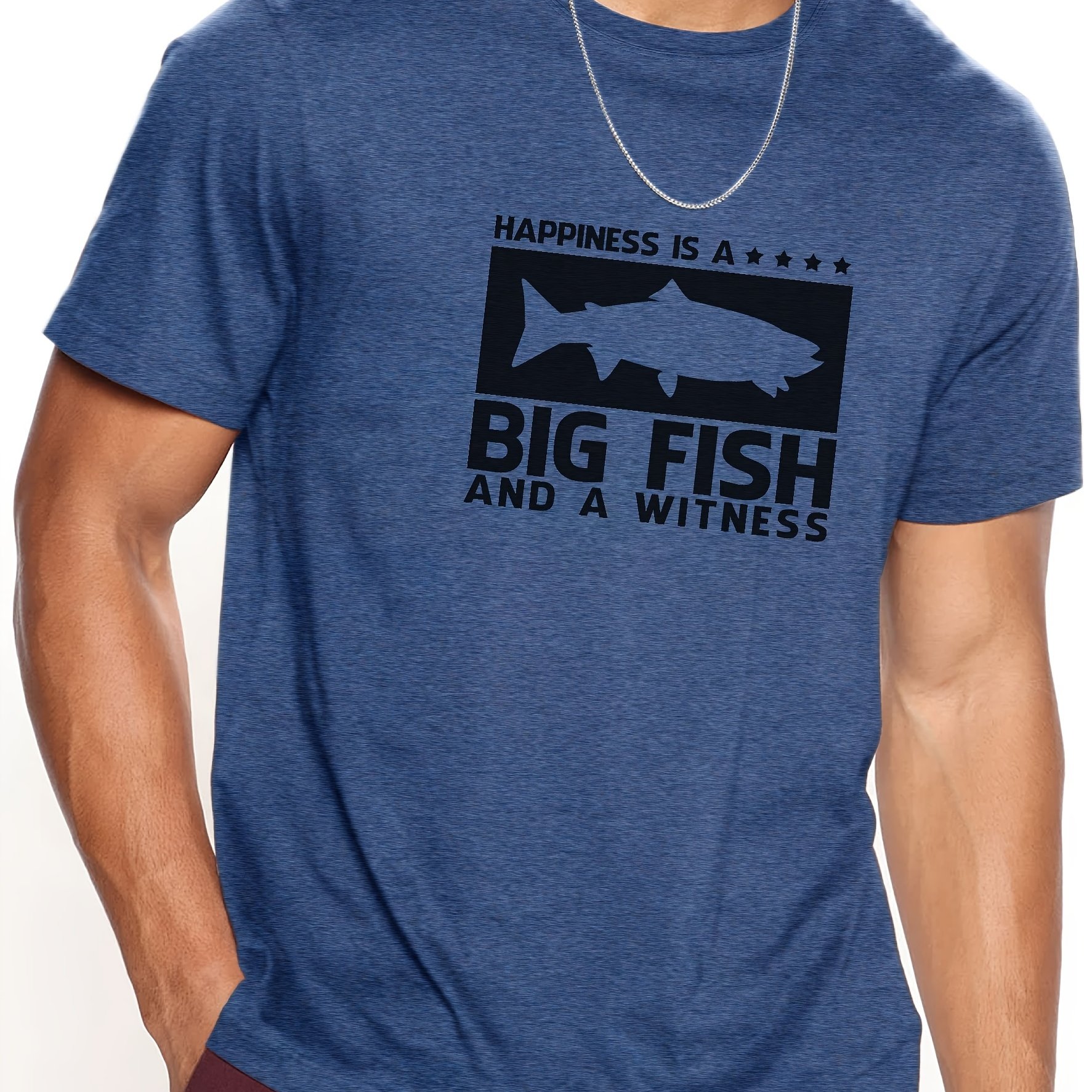 Happiness is A Big Fish And A Witness - Fishing Tee