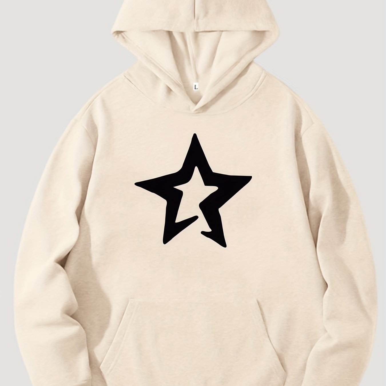 Star Pattern Print Hoodie, Cool Hoodies For Men, Men's Casual