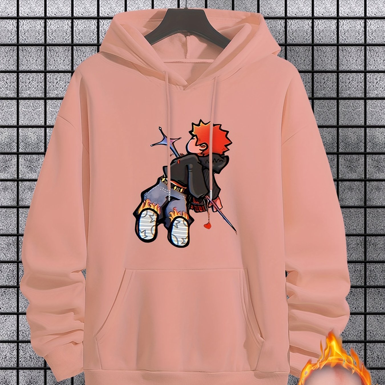 boy print hoodie cool hoodies men men's casual Temu Philippines