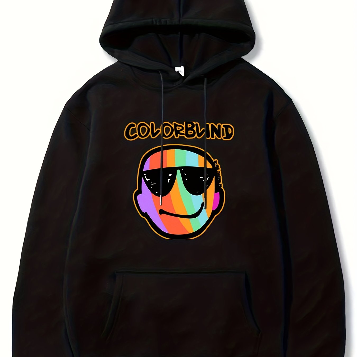 print hoodie kangaroo pocket men's casual Temu United Kingdom