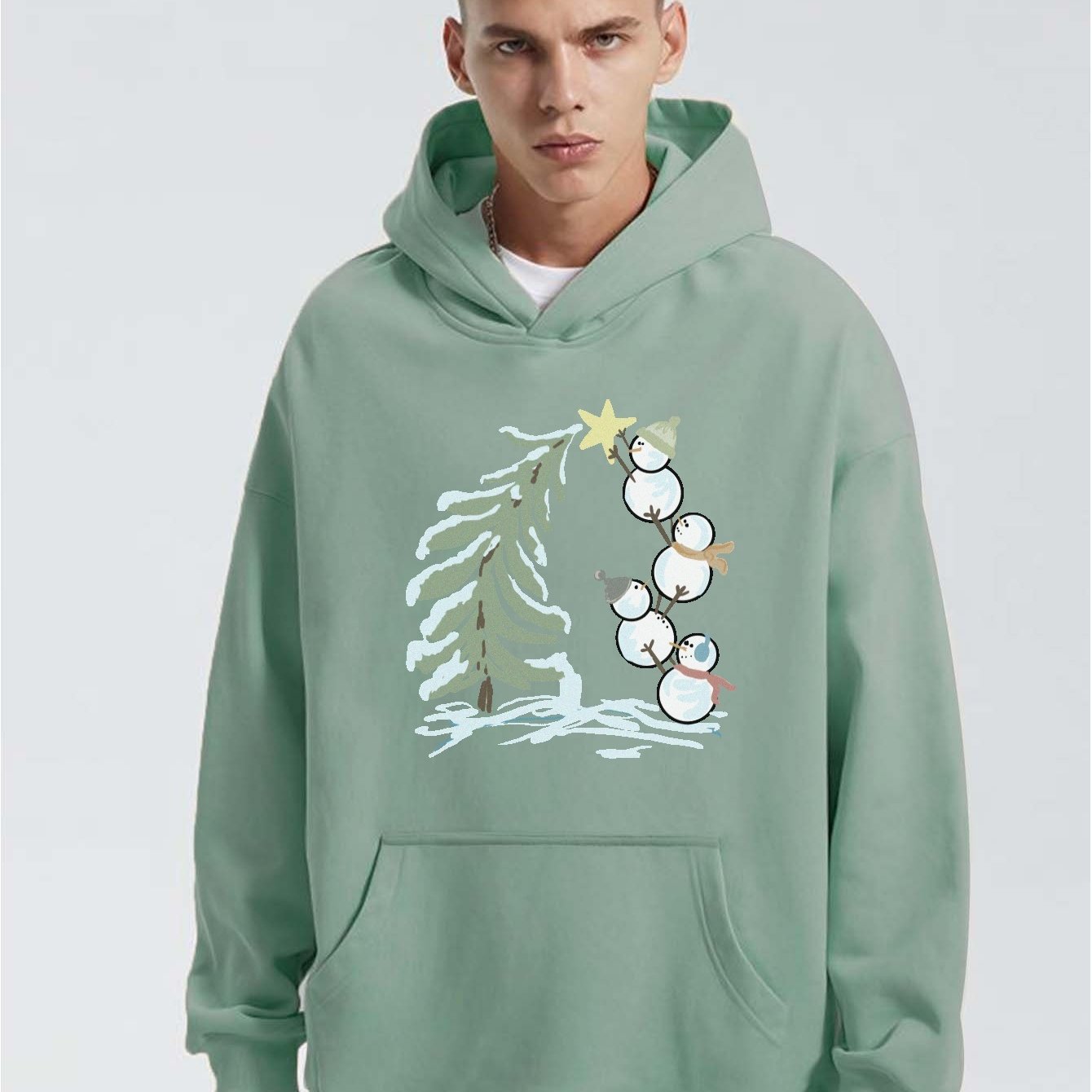 Christmas Snowman Print Hoodies Men Graphic Sweatshirt Temu