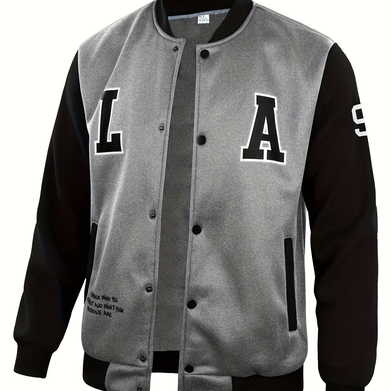 Chaqueta Béisbol Tejida En Bloques Color Chaquetas Casuales - Temu