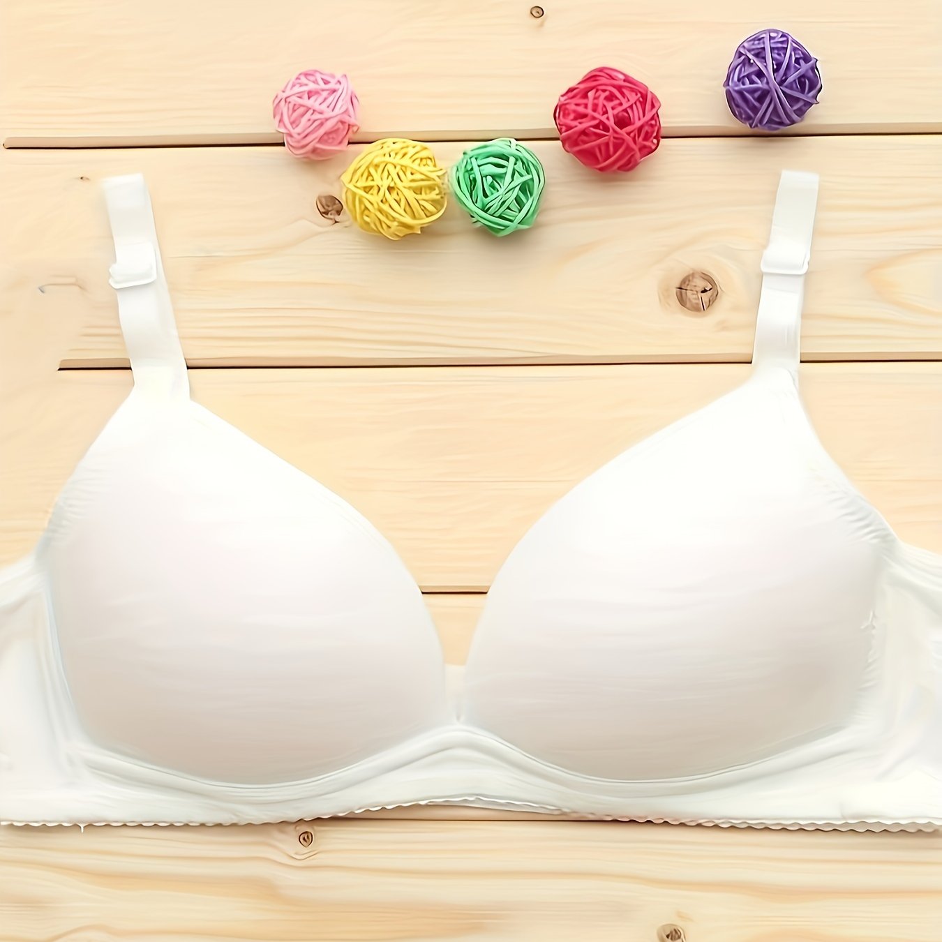 Cotton Bra Girl Solid Color Women Breathable 3/4 Cup Upholding Cute  Underwear
