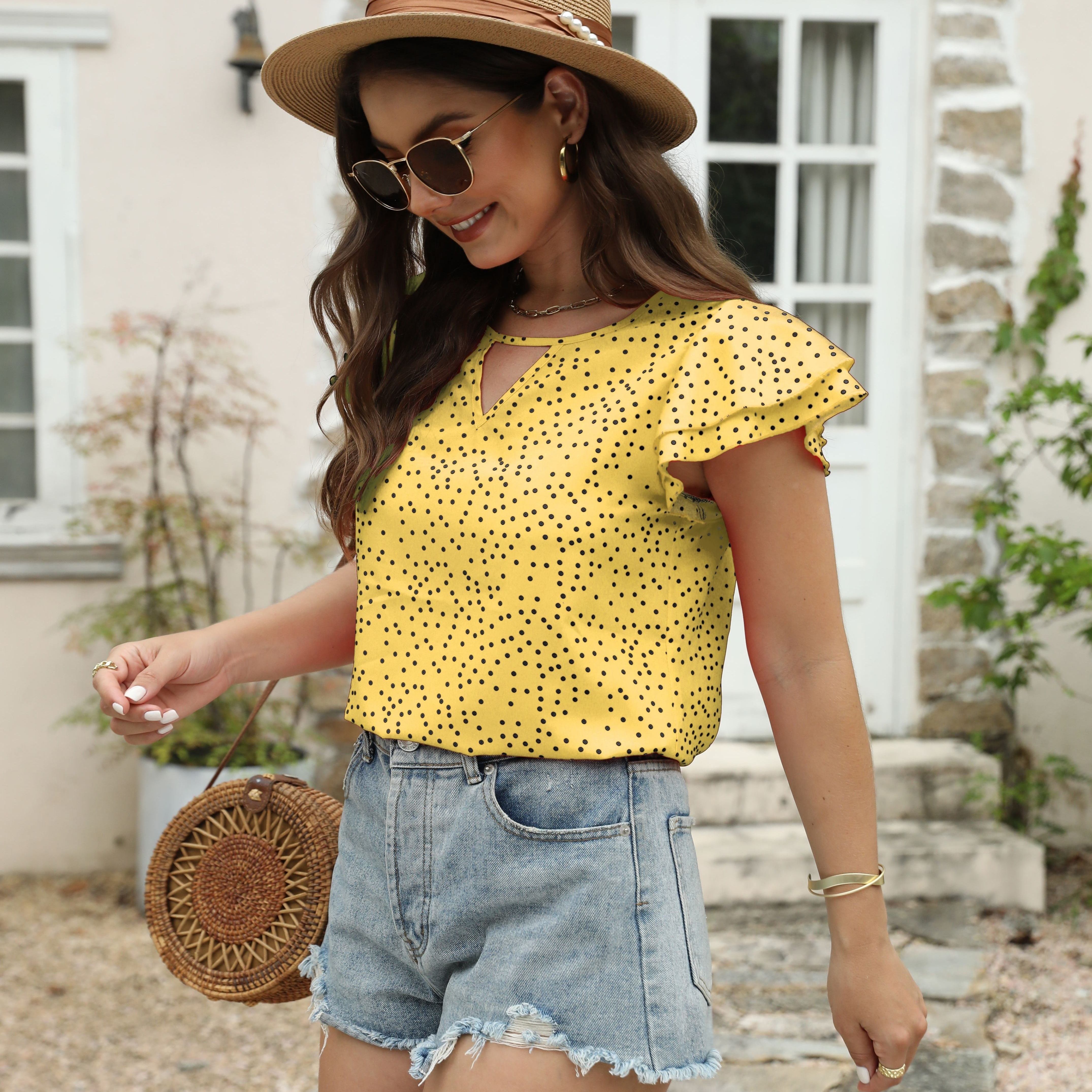 Yellow Polka Dot Blouse