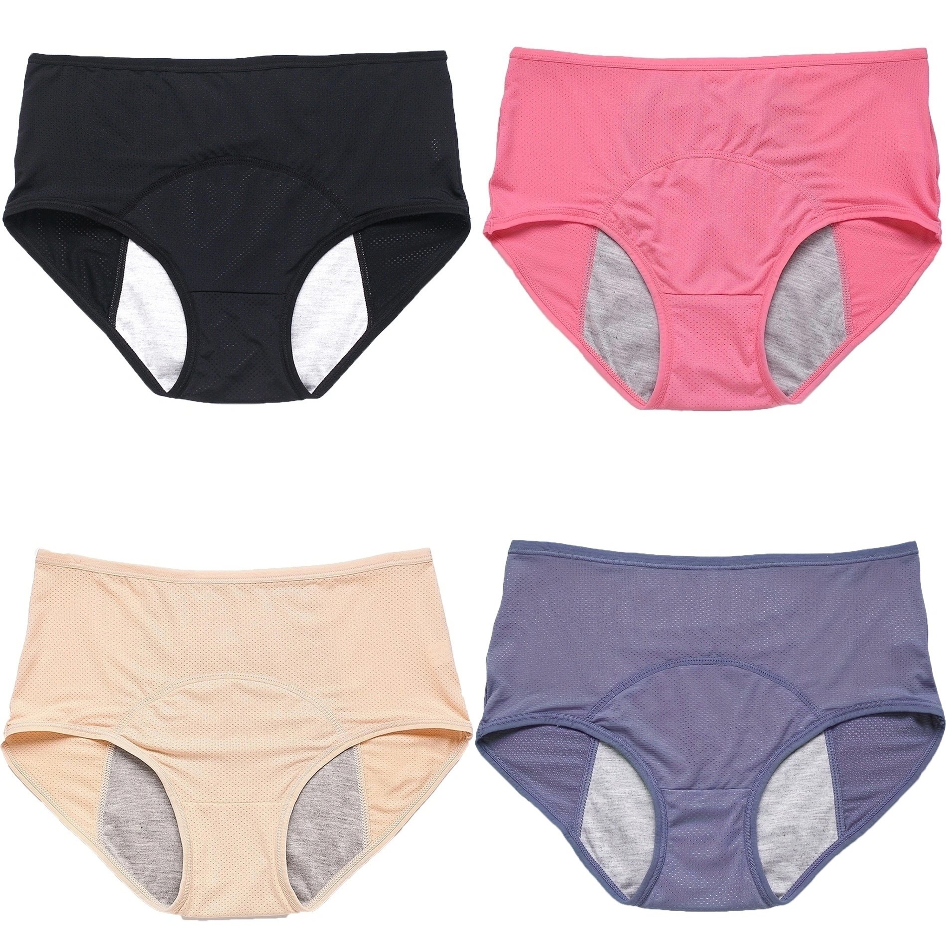 OQQ Women's 3 Pack Underwears Seamless Cotton Panties Underwears