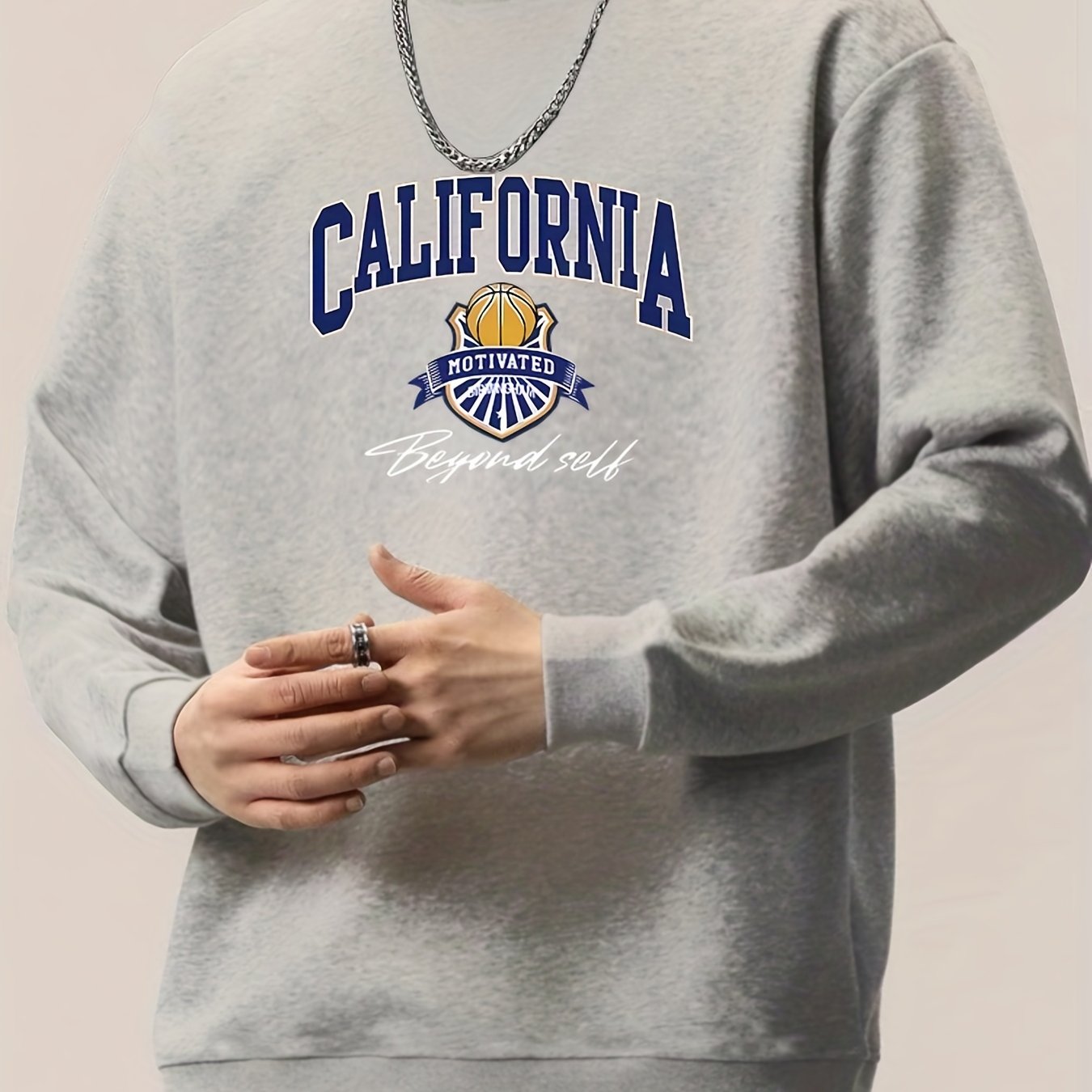 California Sweatshirt Men Letter Graphic Sweatshirt for Men Long Sleeve  Crewneck Drop Shoulder Sweatshirt Tops Mens (Medium) White at  Men's  Clothing store