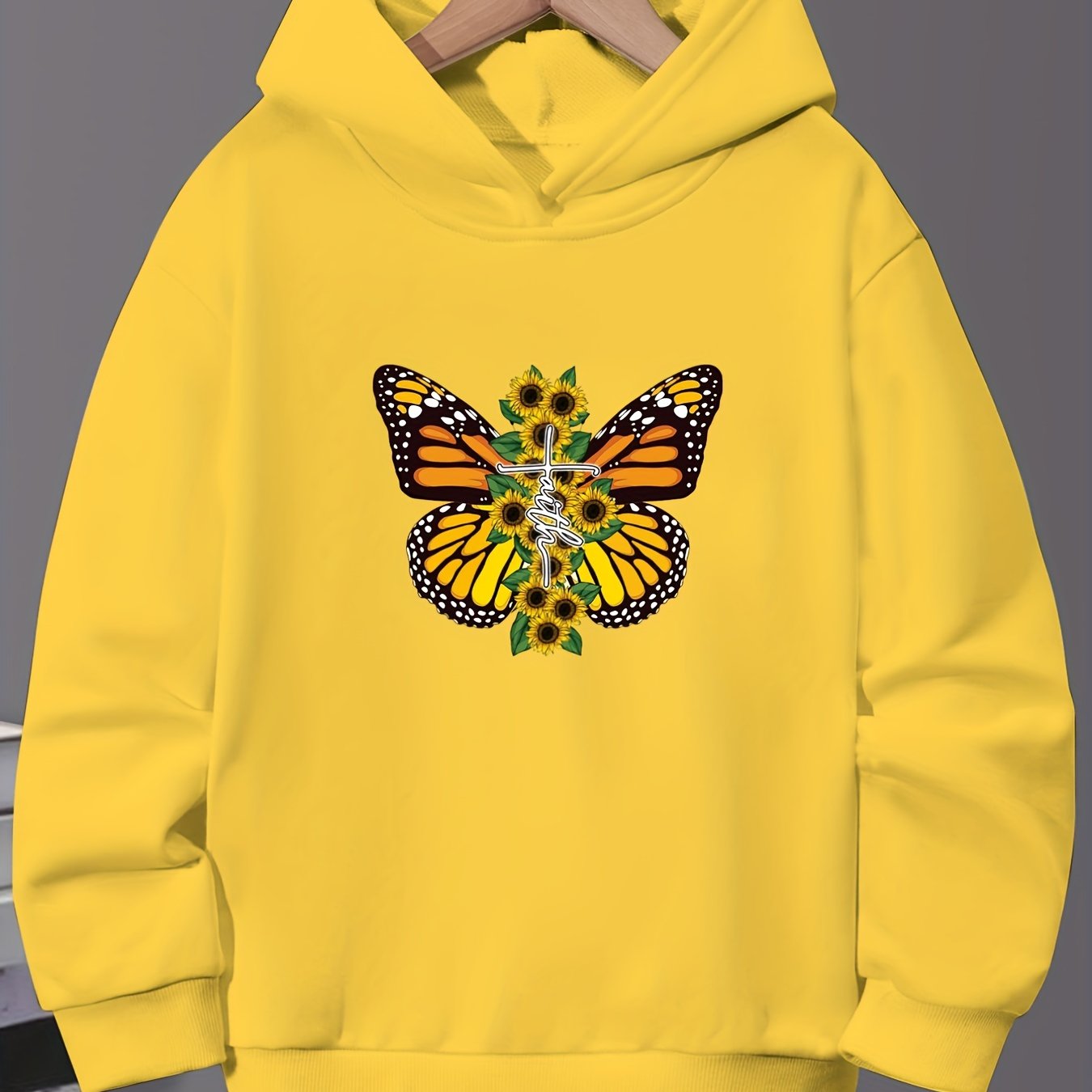 Yellow 2025 butterfly hoodie