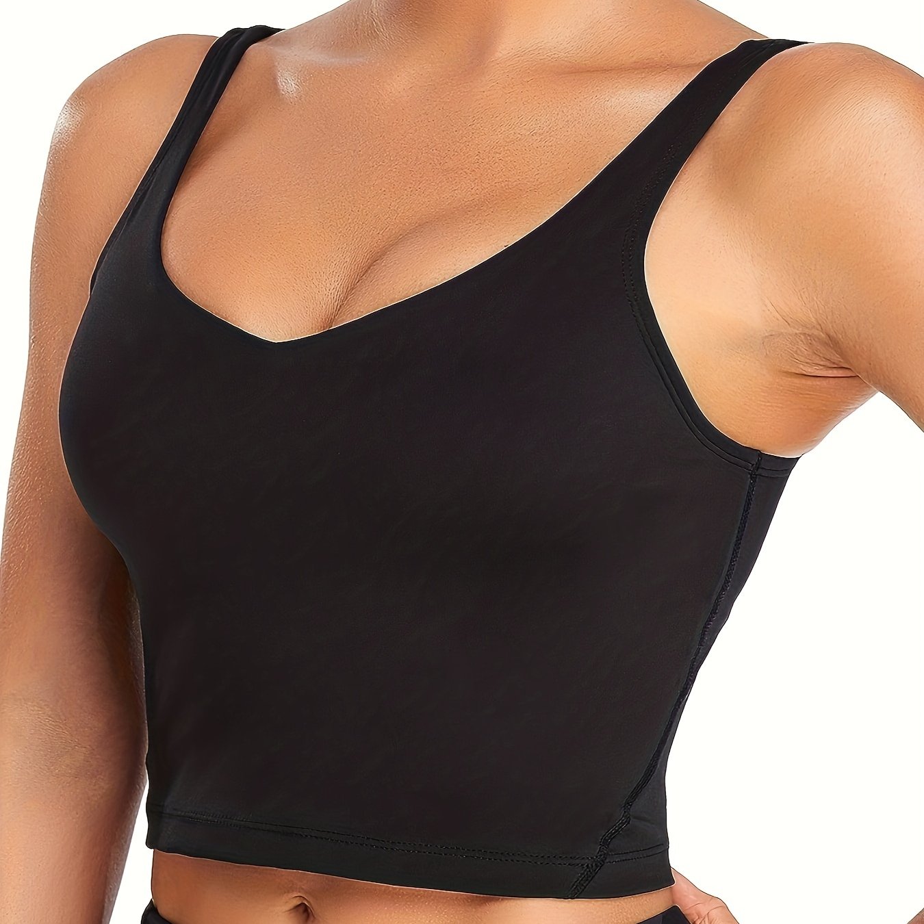 Women's Tan Leopard Sports Bra V-neck T-back Yoga Workout Fitness Training  Activewear Gym Exercise -  Ireland