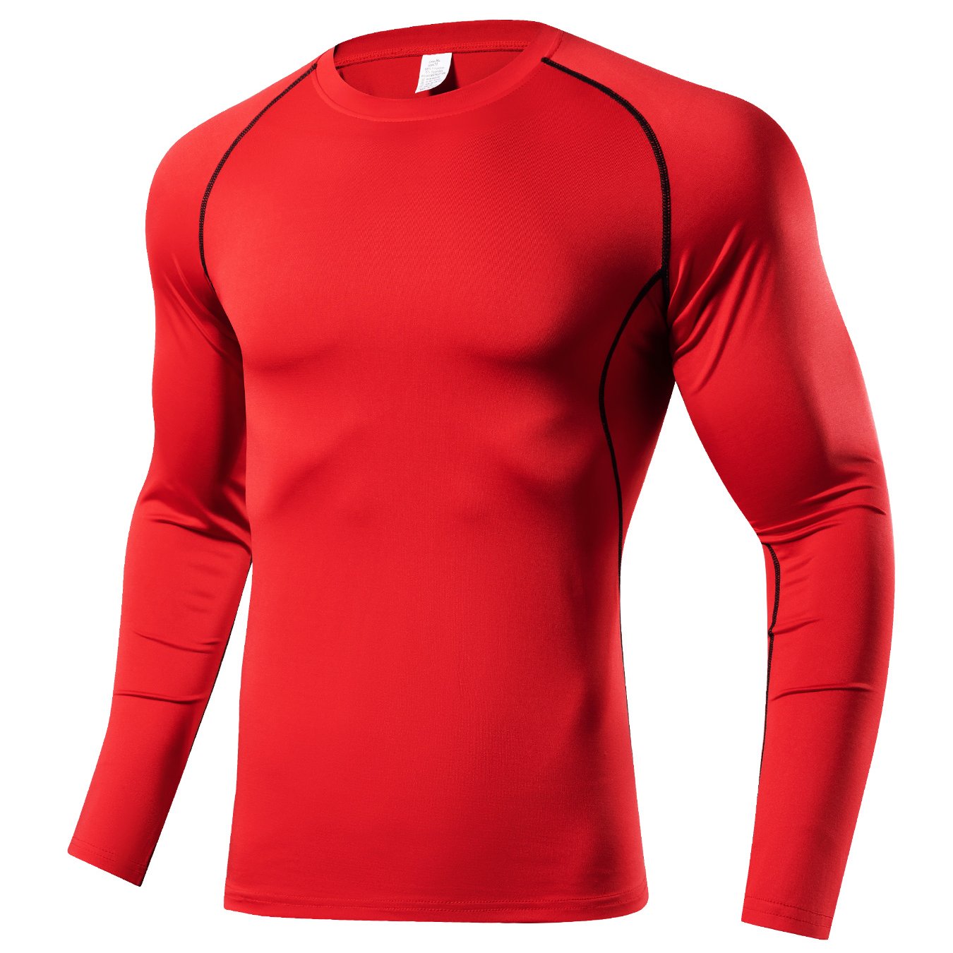 Middle East Men'-pc Compression Long-sleeve Fitness Shirt, Sweat-wicking, Body-hugging, High-stretch, Quick-drying, Moisture-wicking, Core-fast Drying Workout Base Layer