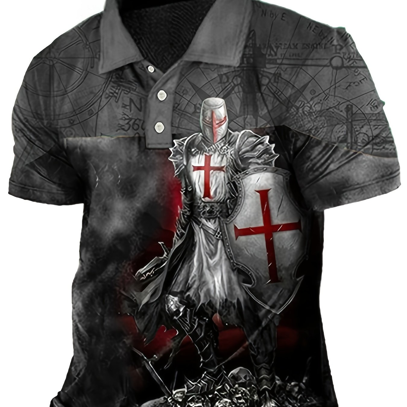 Image of Men's Shirt Golf Shirt 3d Street Daily Short Sleeve Button-up Apparel Fashion Casual Breathable T-shirt