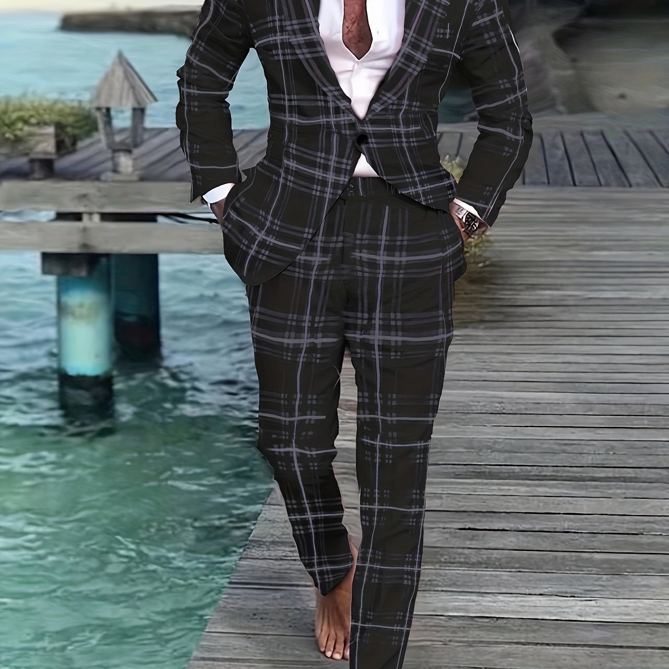 Mens Pants 2021 Pantalon Clasico Hombre Plaid Suit Trousers Wedding Office  Business Slim Fit From Tayler, $40.71