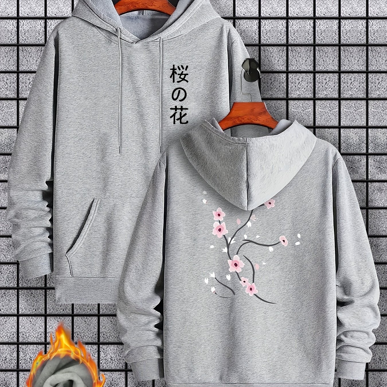 TEMU Fashionable Hooded Sweaters For Men, Hooded Sweaters For Men, Black, Red, Yellow, Blue, Apricot, Dark Blue, Coffee, Pink, Light Gray, Long