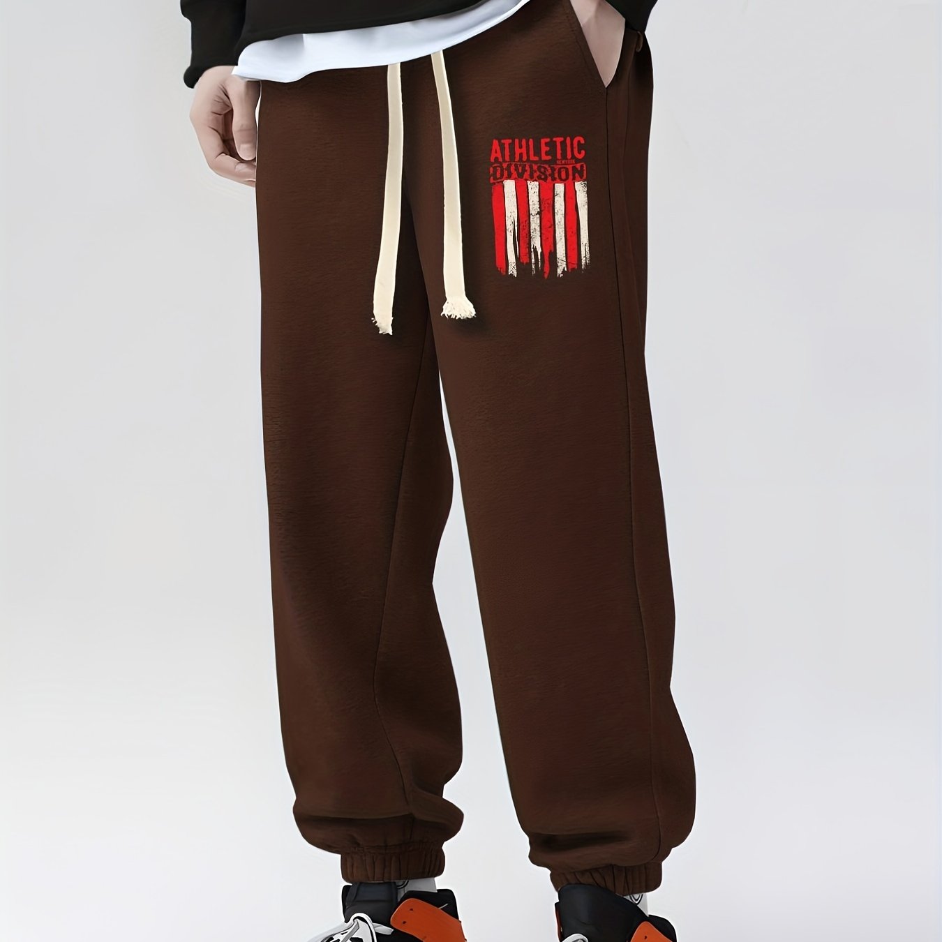 Vertical Stripe Drawstring Breathable Sweatpants Loose Fit - Temu