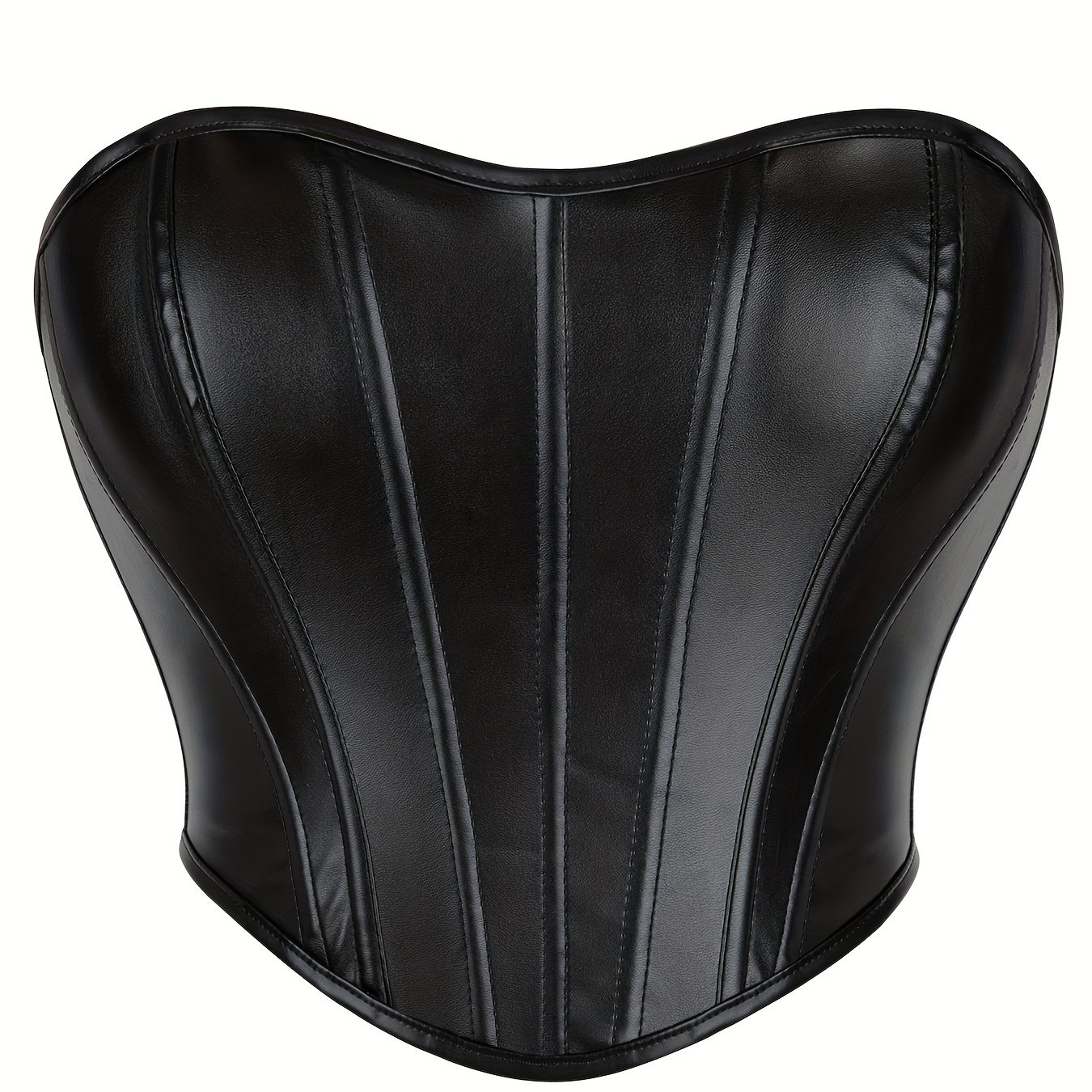 Black Strapless Corset Top Fitted Short Bodysuit