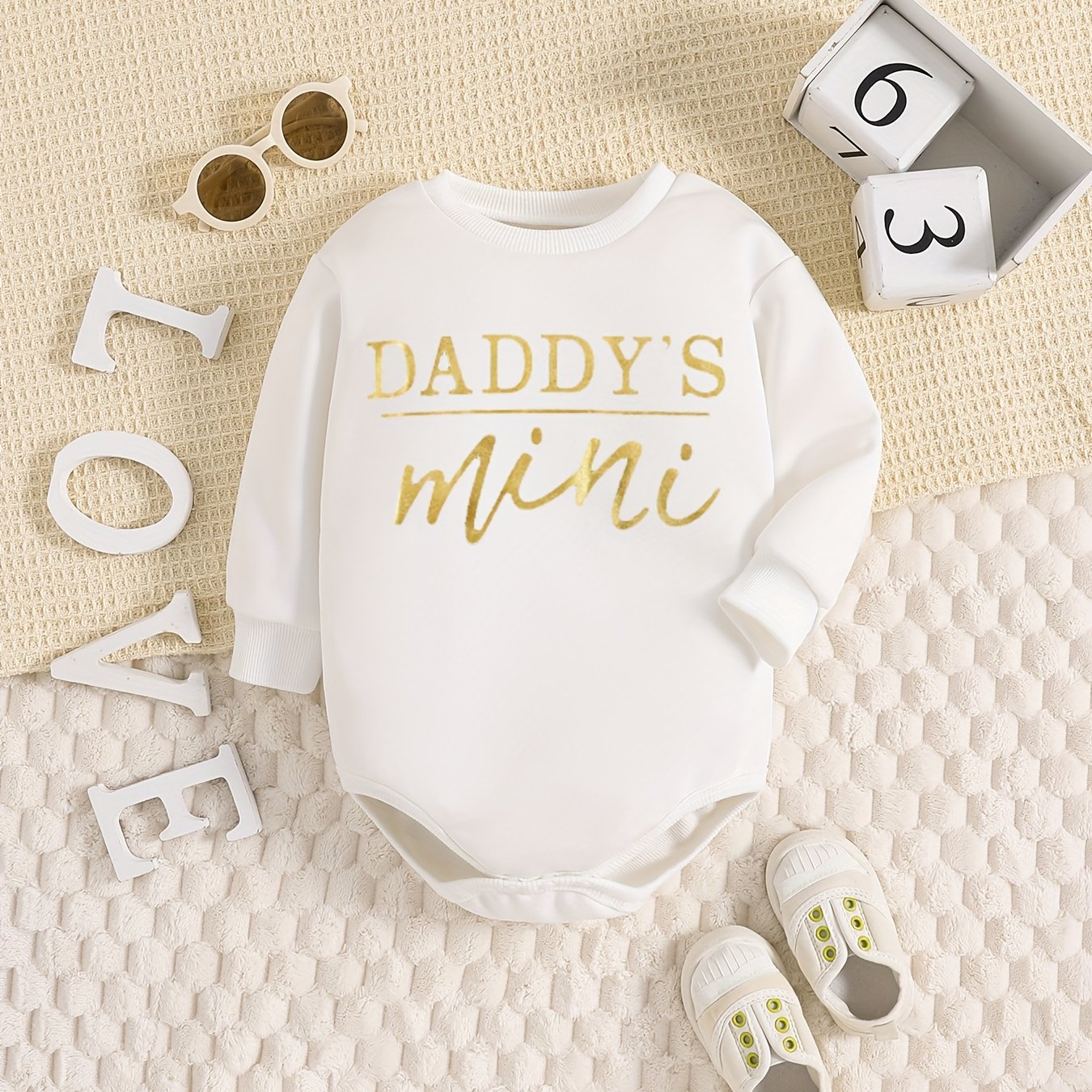 baby boys bodysuit daddys mini print onesie infants Temu Philippines