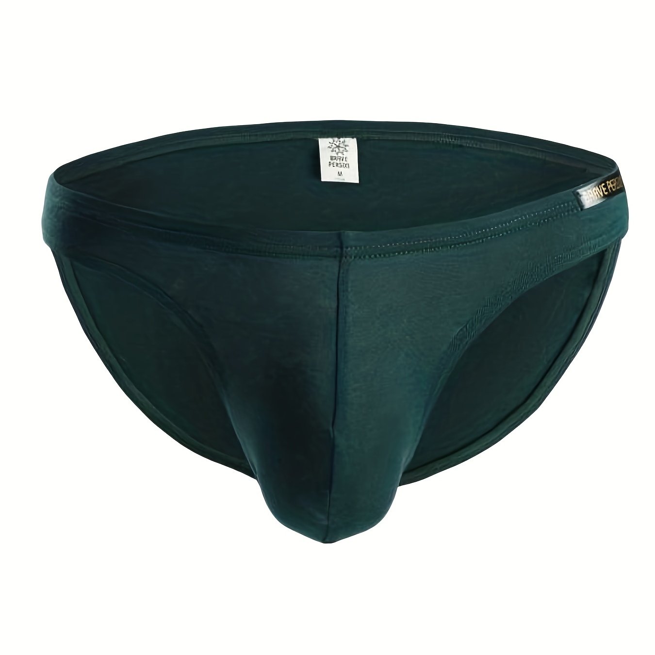 1pc Of Men's Comfortable Low-rise Solid Color Triangle Underwear With A U-shaped Pouch