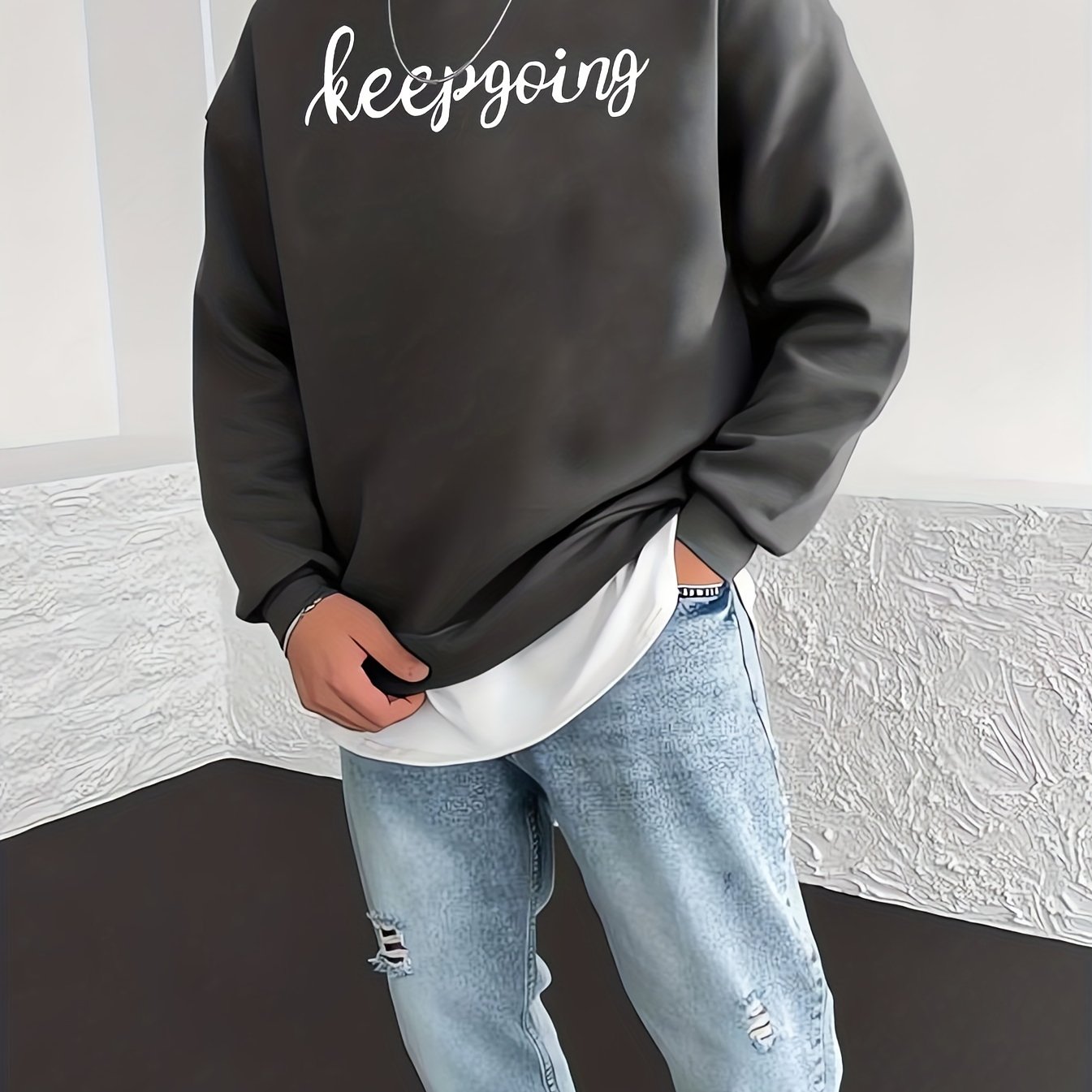 Baggy sweatshirt outlet men's