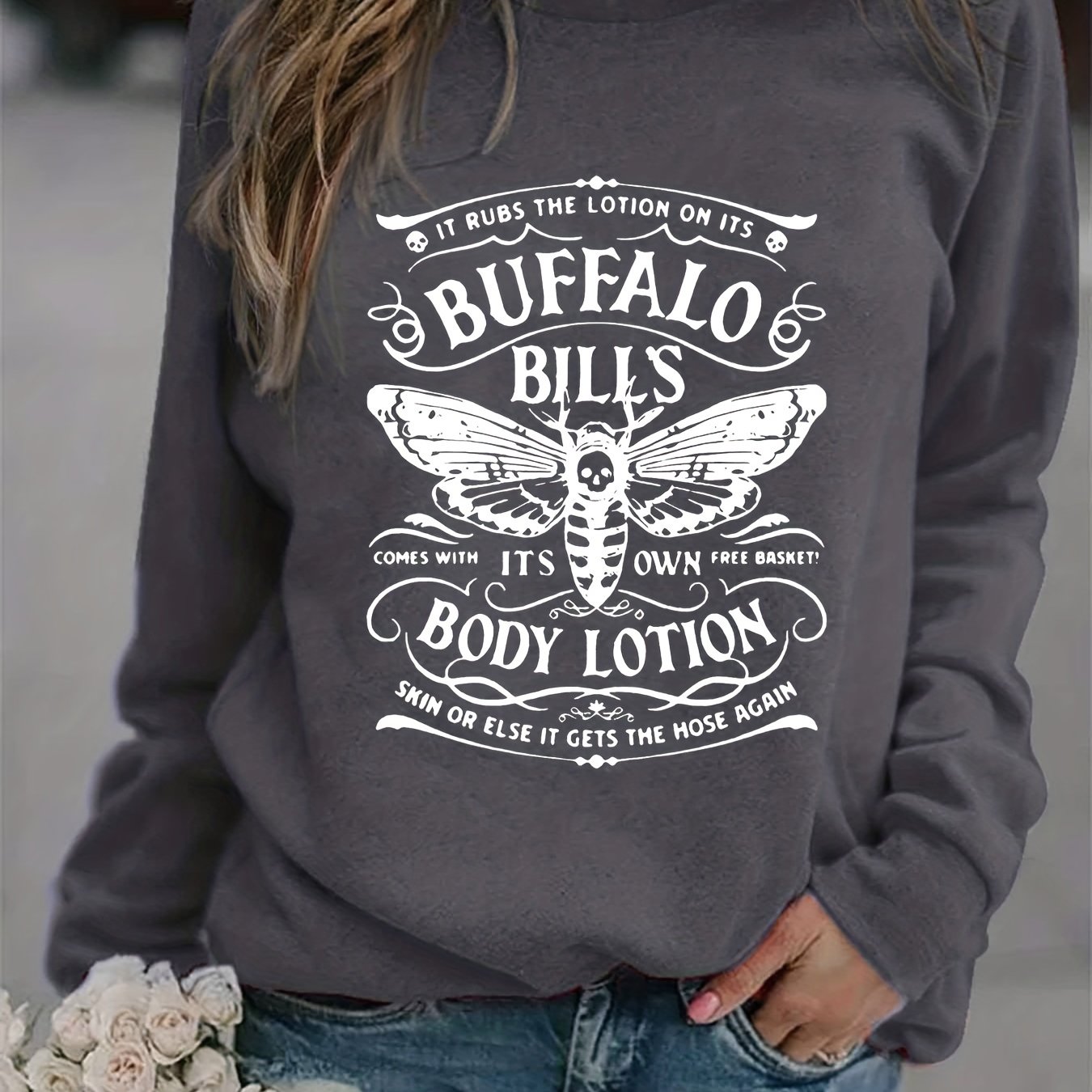 Buffalo Bills Print Sweatshirt Casual Long Sleeve Crew Neck Sweatshirt Womens  Clothing - Women's Clothing - Temu