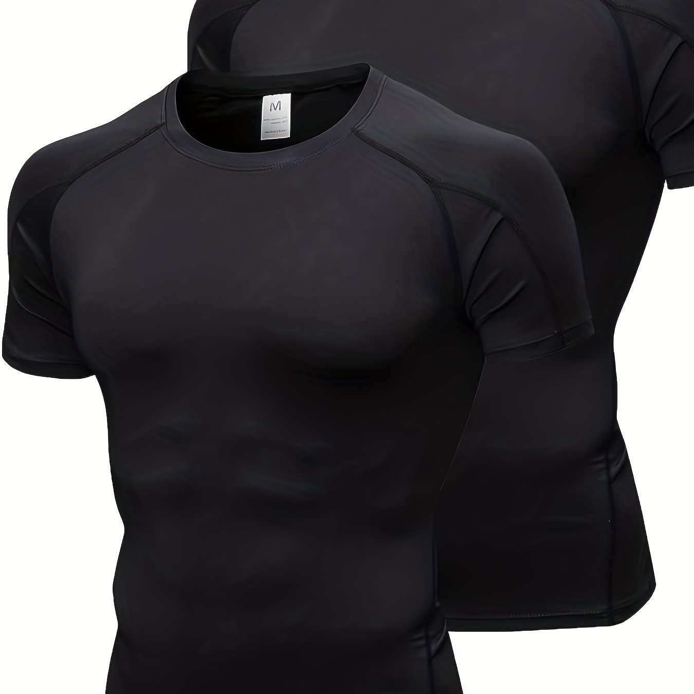 4pcs Compression High Neck Shirts, Men's Long Sleeve Athletic Moisture  Wicking Base Layer Undershirt Shirt For Sports Workout