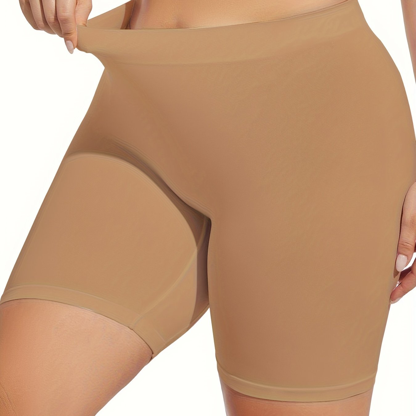 Plus Size Basic Underwear Women's Plus Seamless Solid High - Temu