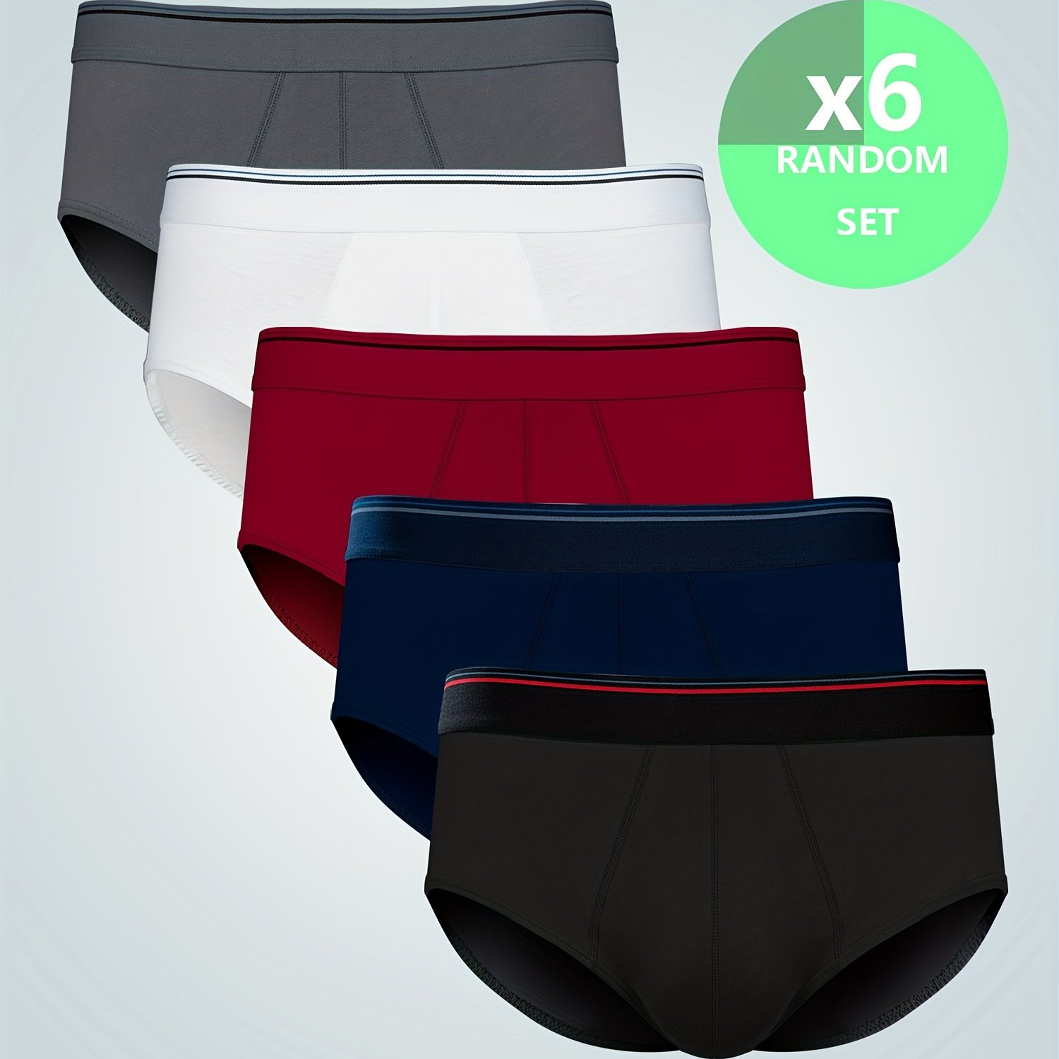 Men's Casual Plain Color Briefs, Breathable Comfy Quick Drying Panties,  Men's Trendy Underwear - Temu Israel