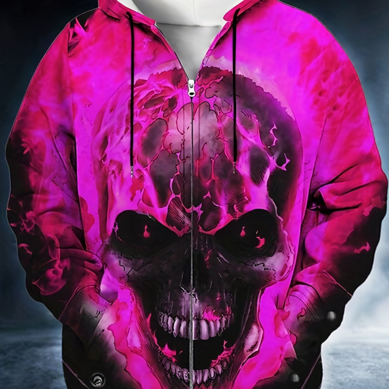halloween plus size men glowing skull print hooded Temu United Kingdom