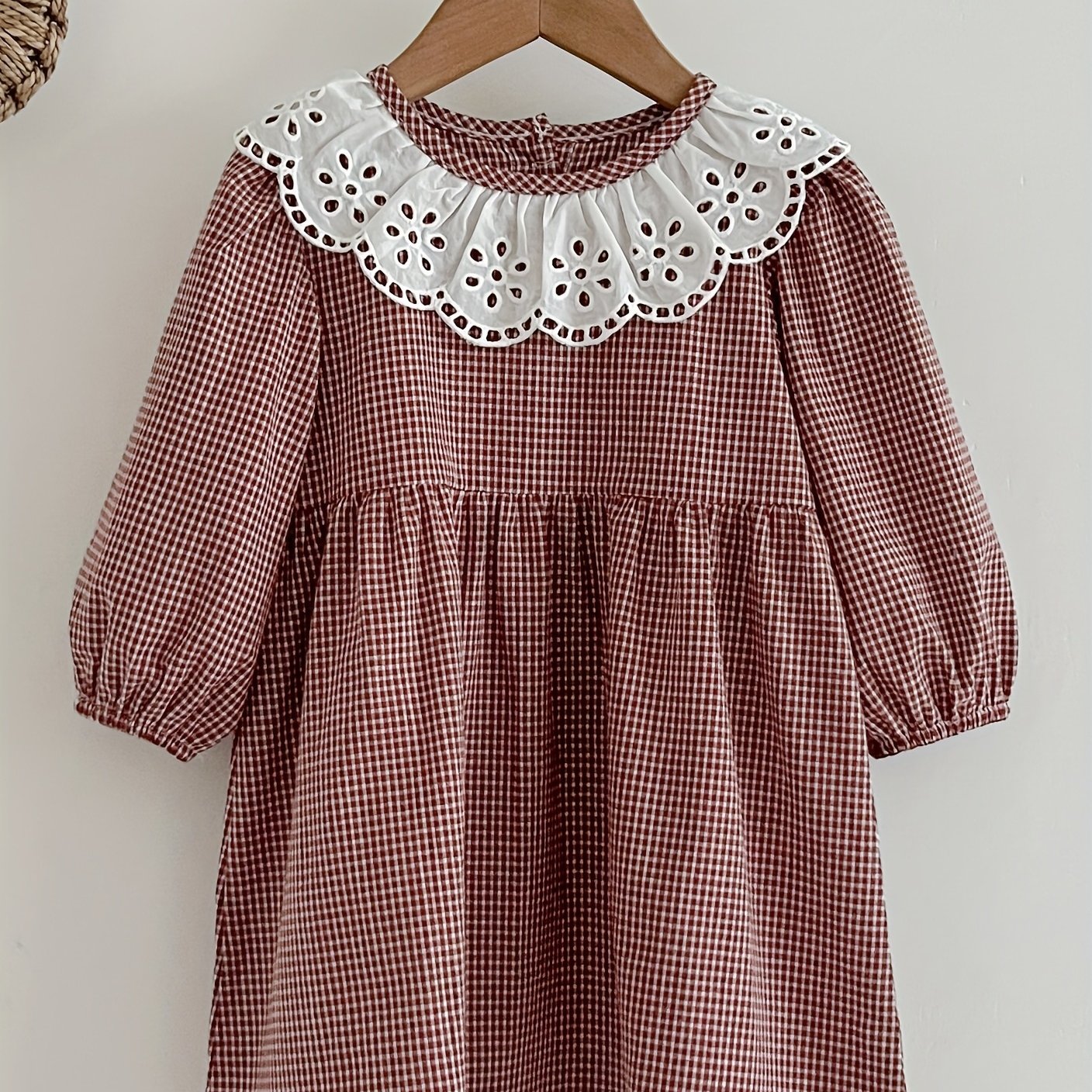 A6042 Collar Long-sleeved Dress