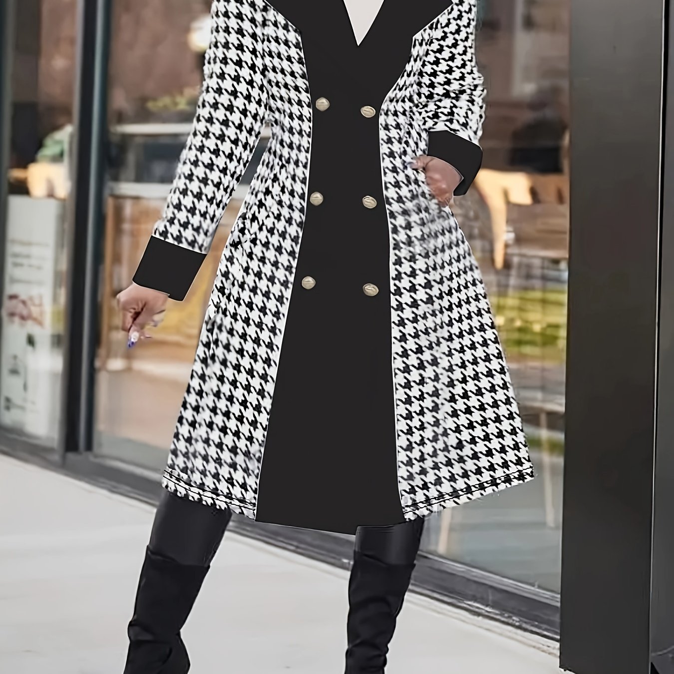 Houndstooth 2025 trench coat