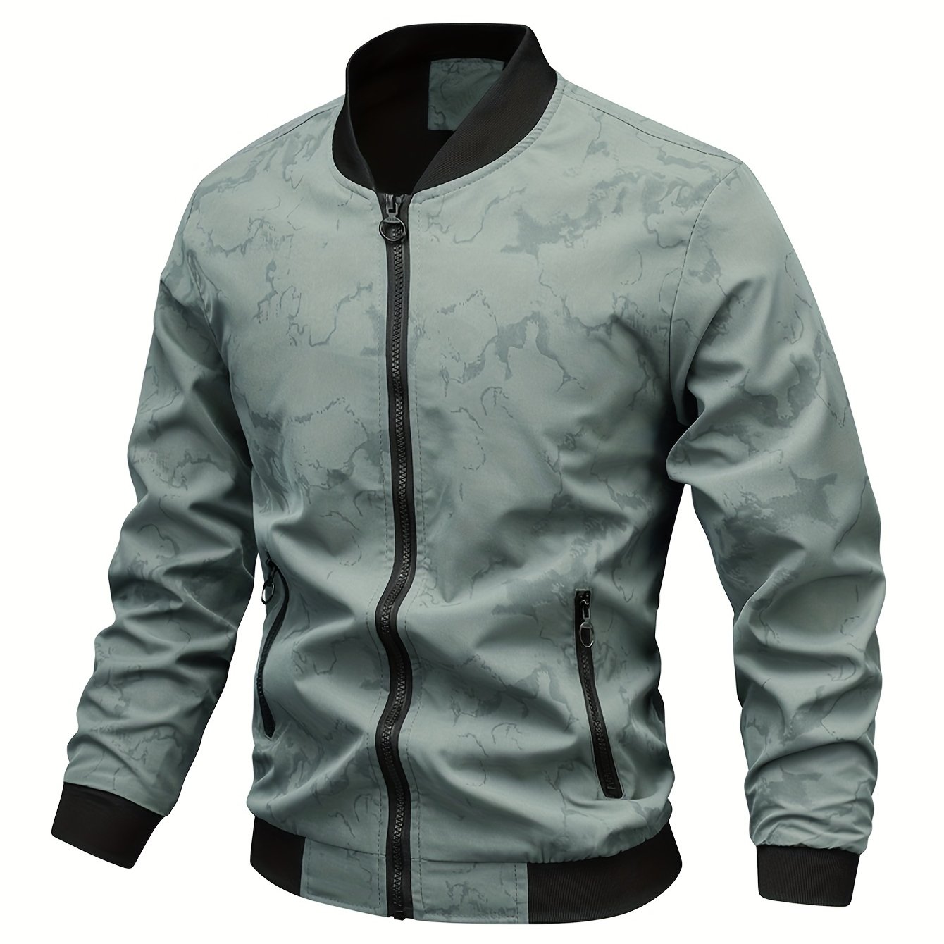 Trendy Windbreaker Hooded Jacket, Men's Casual Slant Pocket Jackets By  Activity For Spring Fall