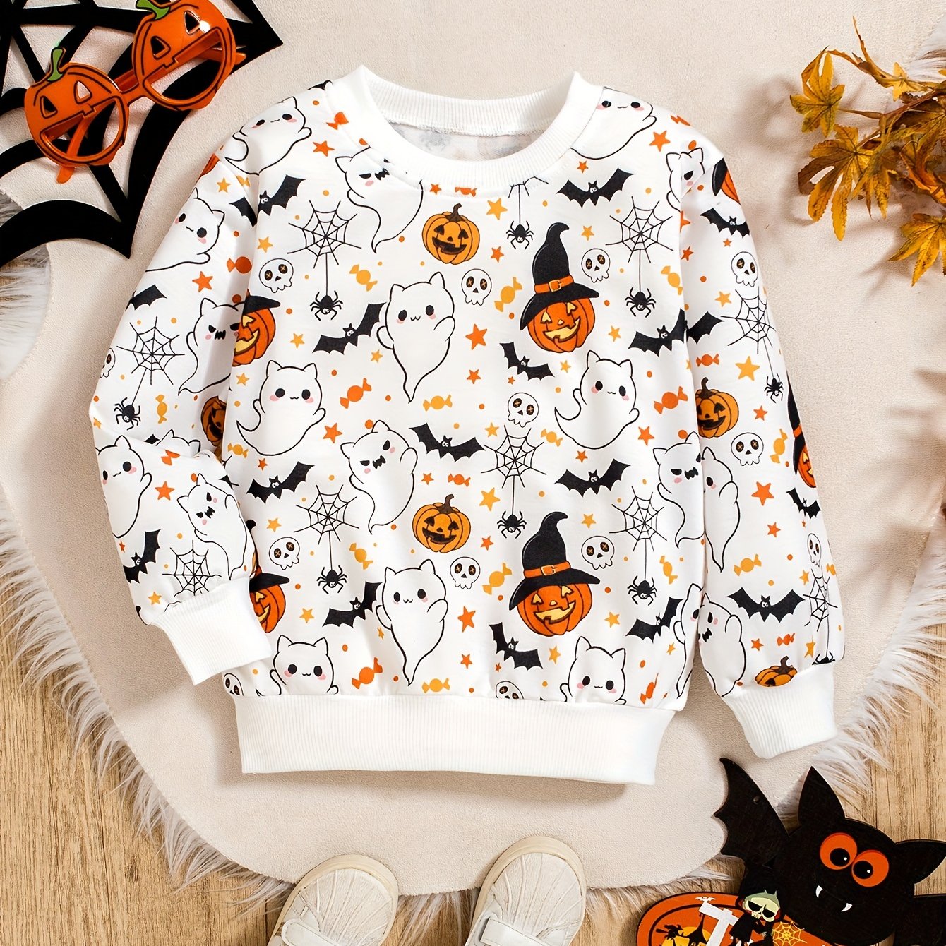 The Print Sweatshirt Is Suitable For Outdoor Wear, Halloween