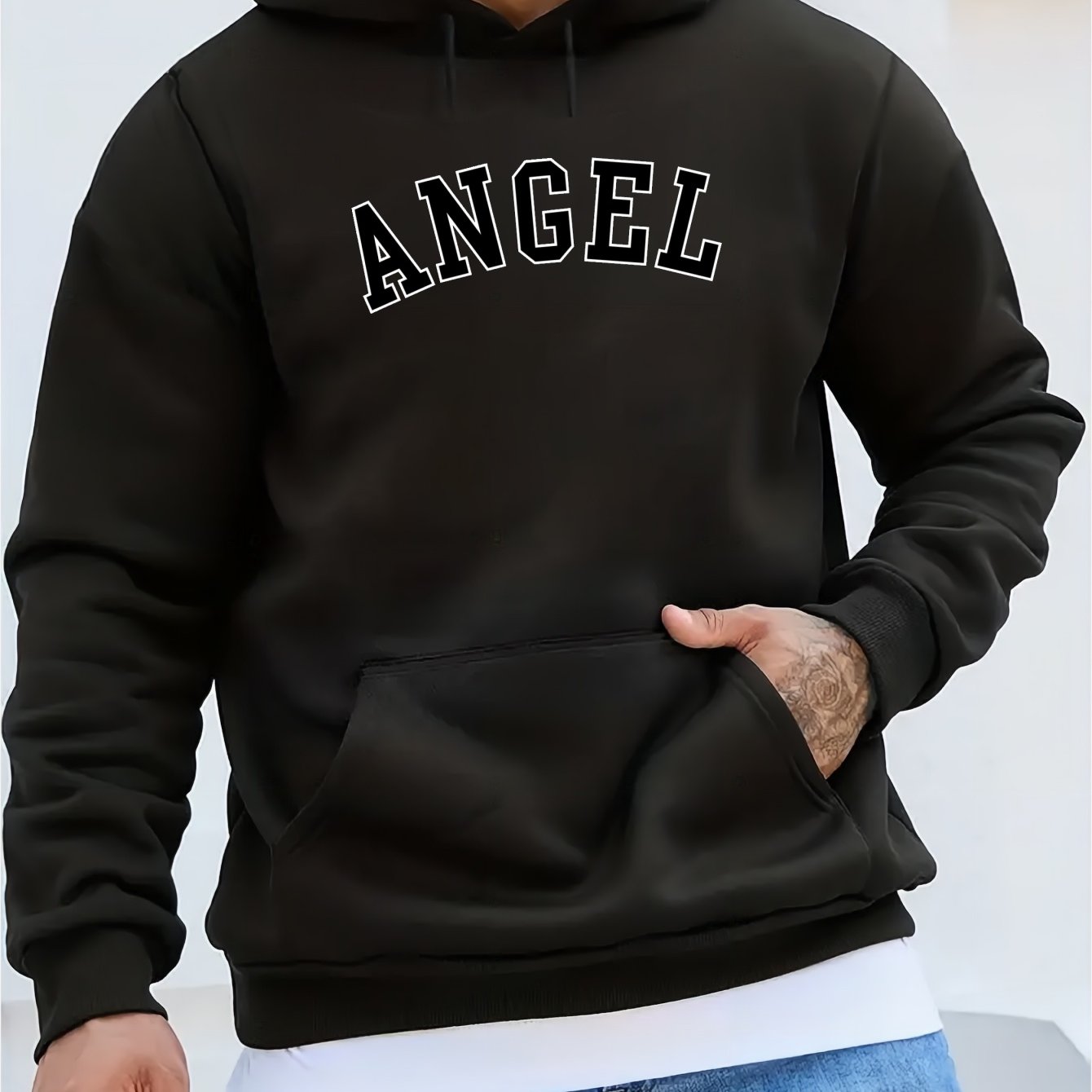 Angel & Demon Print Hoodie, Cool Hoodies For Men, Men's Casual Graphic  Design Pullover Hooded Sweatshirt With Kangaroo Pocket Streetwear For  Winter Fall, As Gifts - Temu Romania