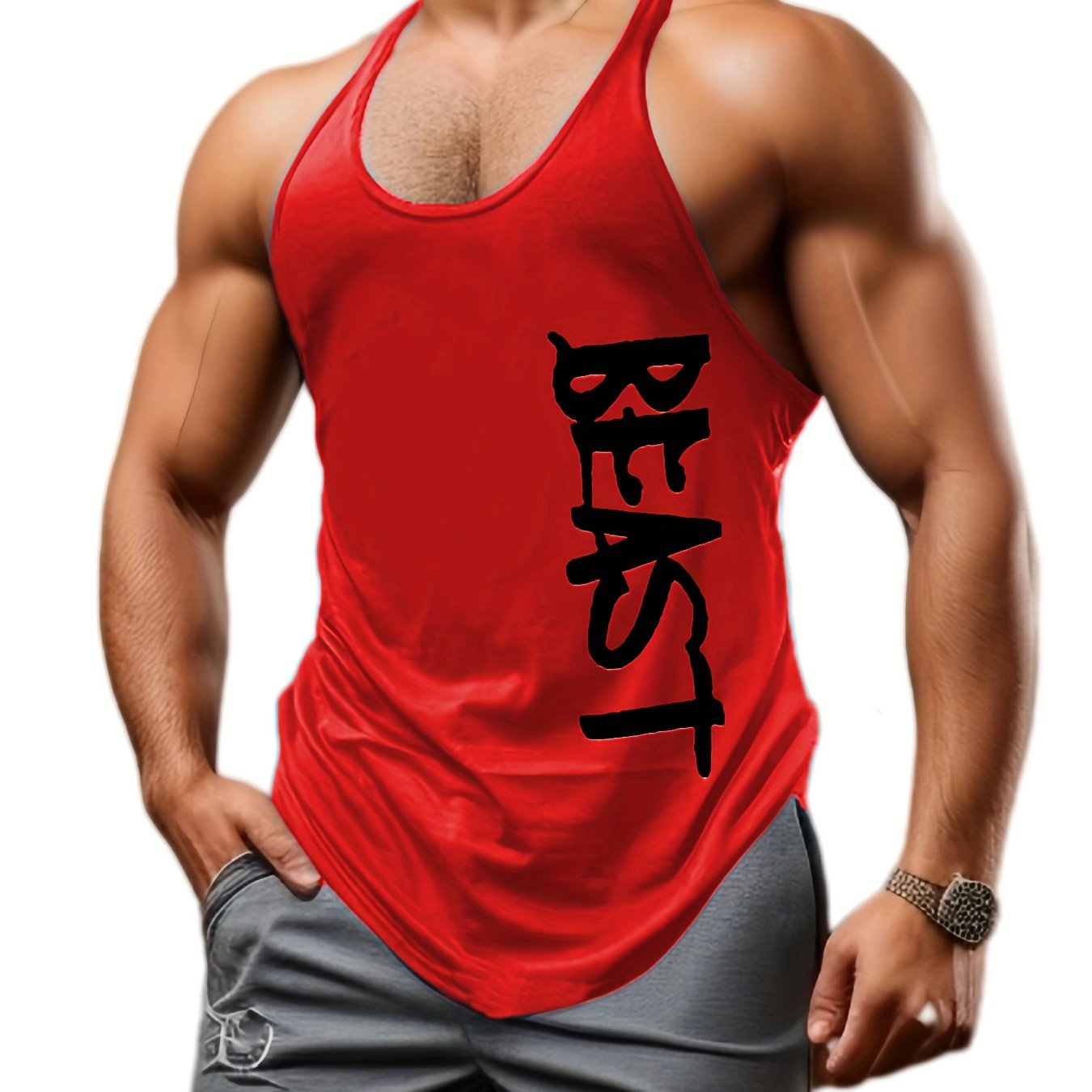 Red Beast Men's Workout T-Shirt Bodybuilding Tank Top Black  Mens workout  clothes, Mens tank tops fashion, Workout tshirts