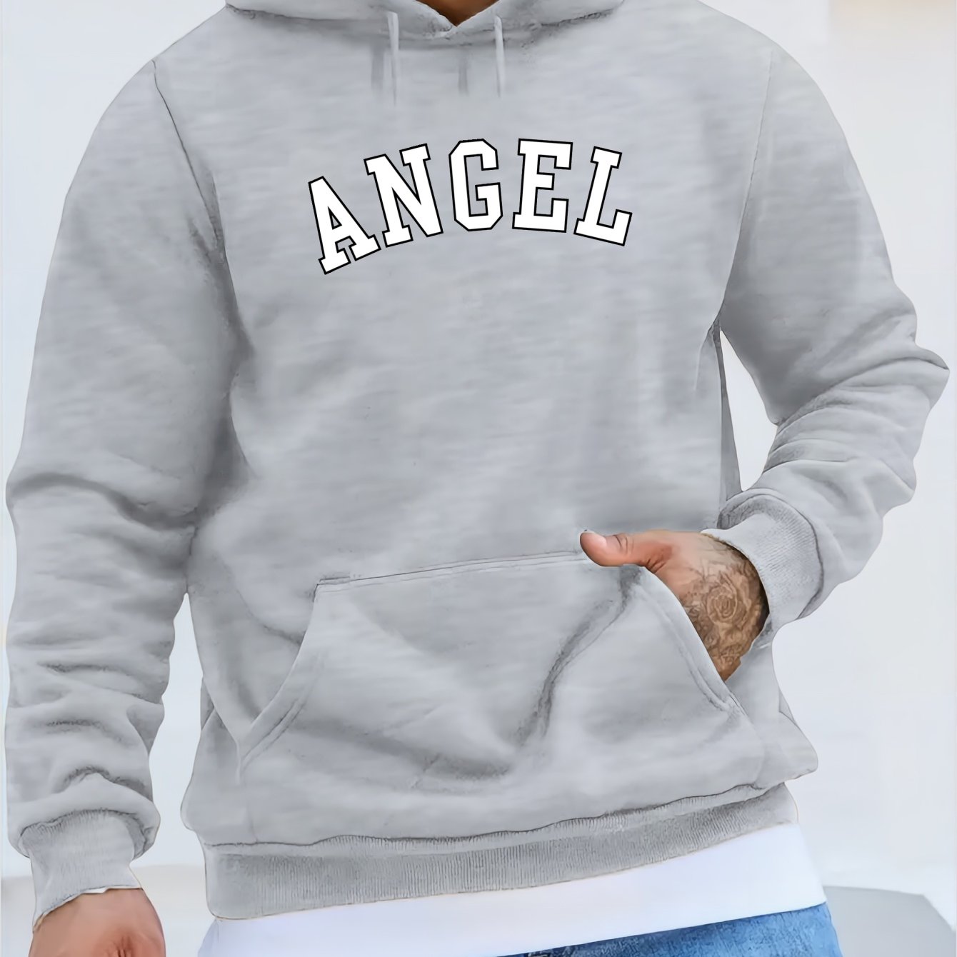 Angel & Demon Print Hoodie, Cool Hoodies For Men, Men's Casual Graphic  Design Pullover Hooded Sweatshirt With Kangaroo Pocket Streetwear For  Winter Fall, As Gifts - Temu Romania