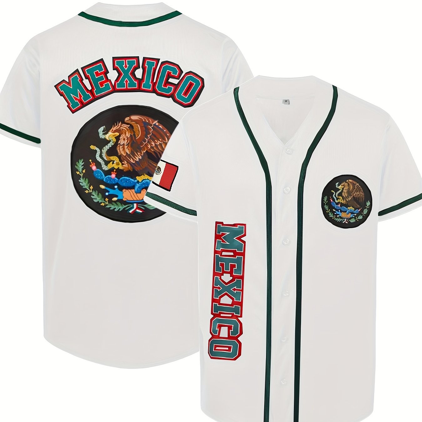 Men's Mexico Baseball Jersey V Neck Short Sleeve Baseball - Temu