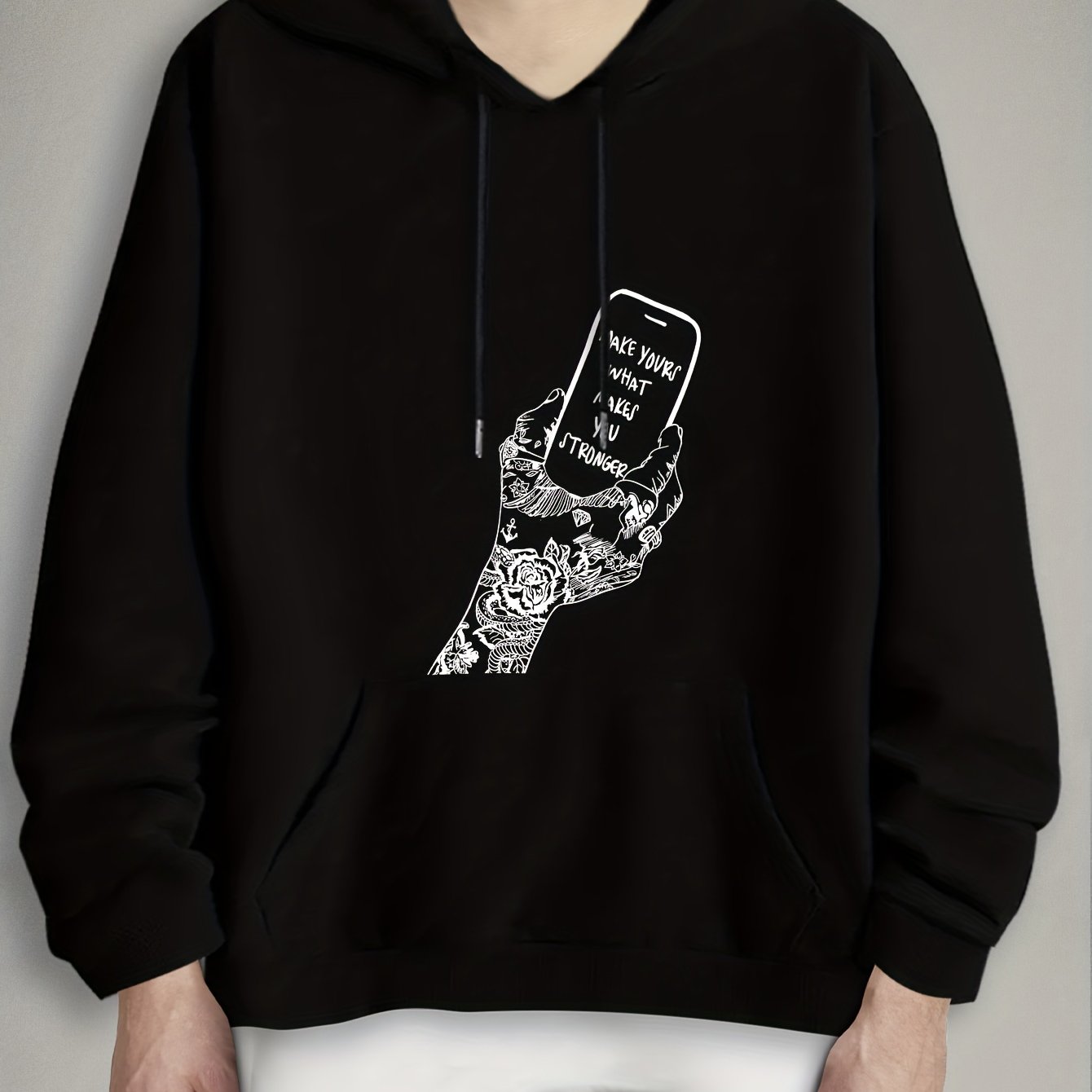 Hoodie with hotsell arm print