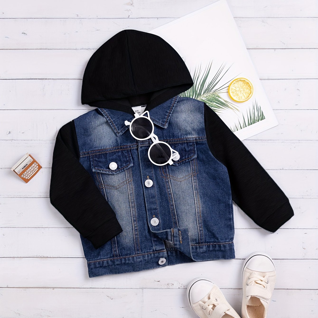 Baby hooded denim online jacket