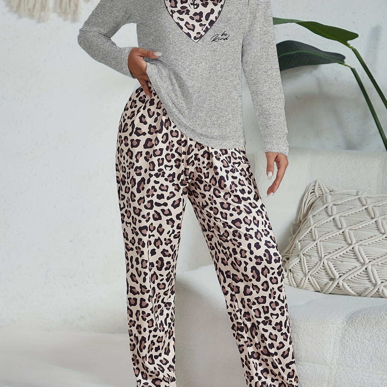 Leopard print pyjama discount pants