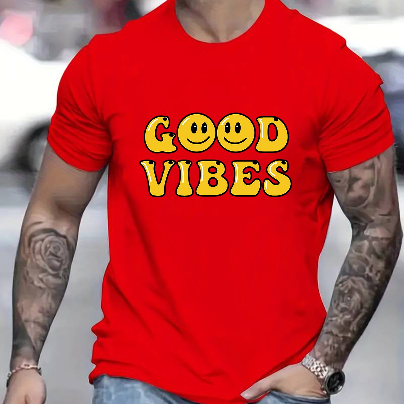 Creative print mens street t shirt for temu australia