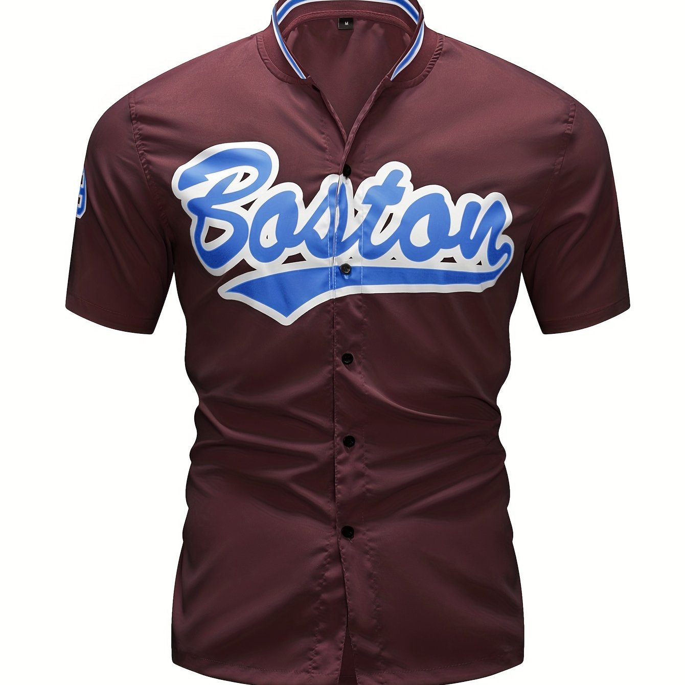  Boston Red Sox - Camiseta bordada con botones para