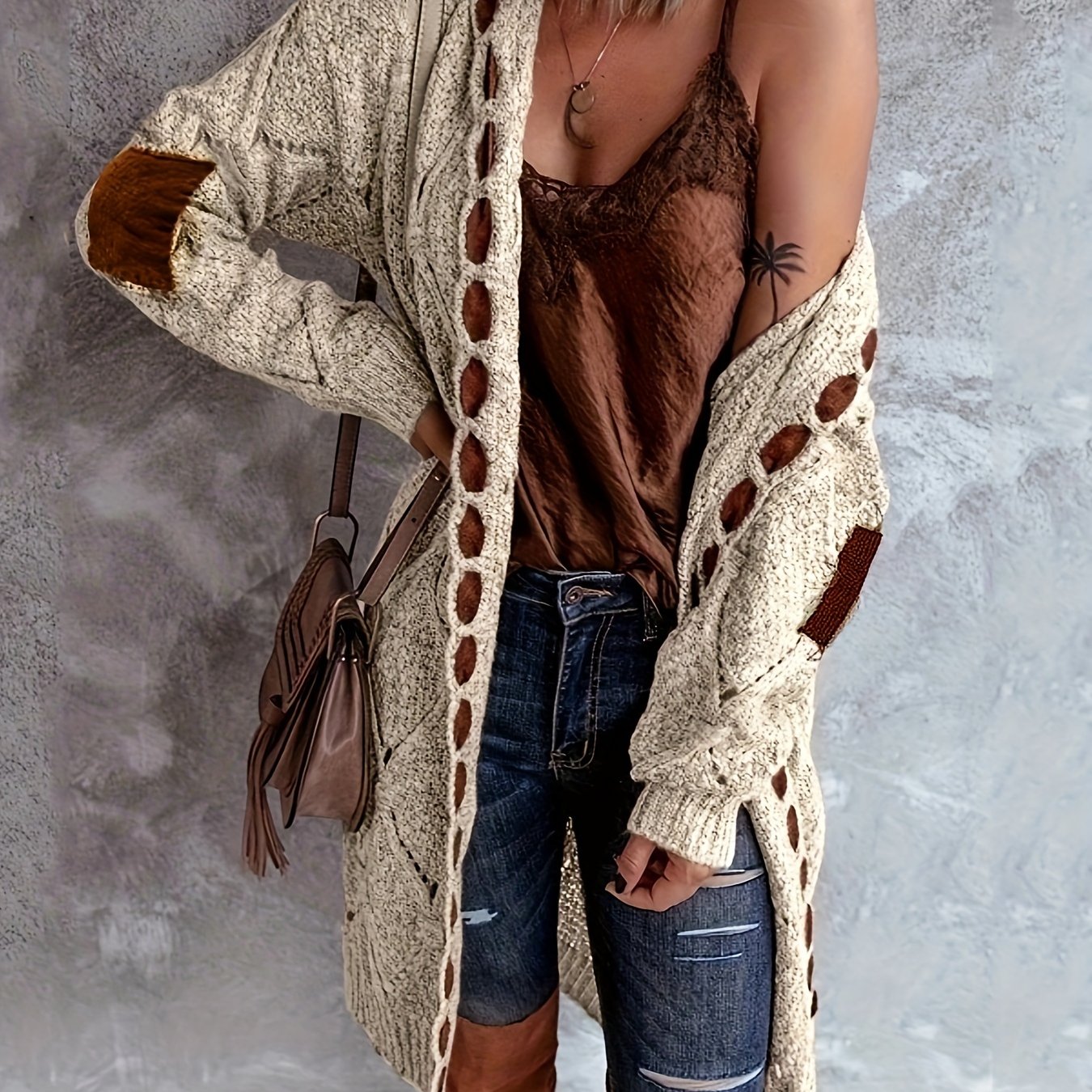 Sweater Mid-length Coat