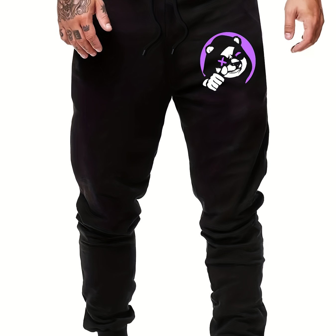 Calça De Moletom Masculina Com Estampa De Alienígena De Desenho Animado  Calça Moderna Com Bolso Com Cordão Na Cintura Elástica Casual Ligeiramente  Elástica Para Academia, Esportes, Atividades Ao Ar Livre - Desporto