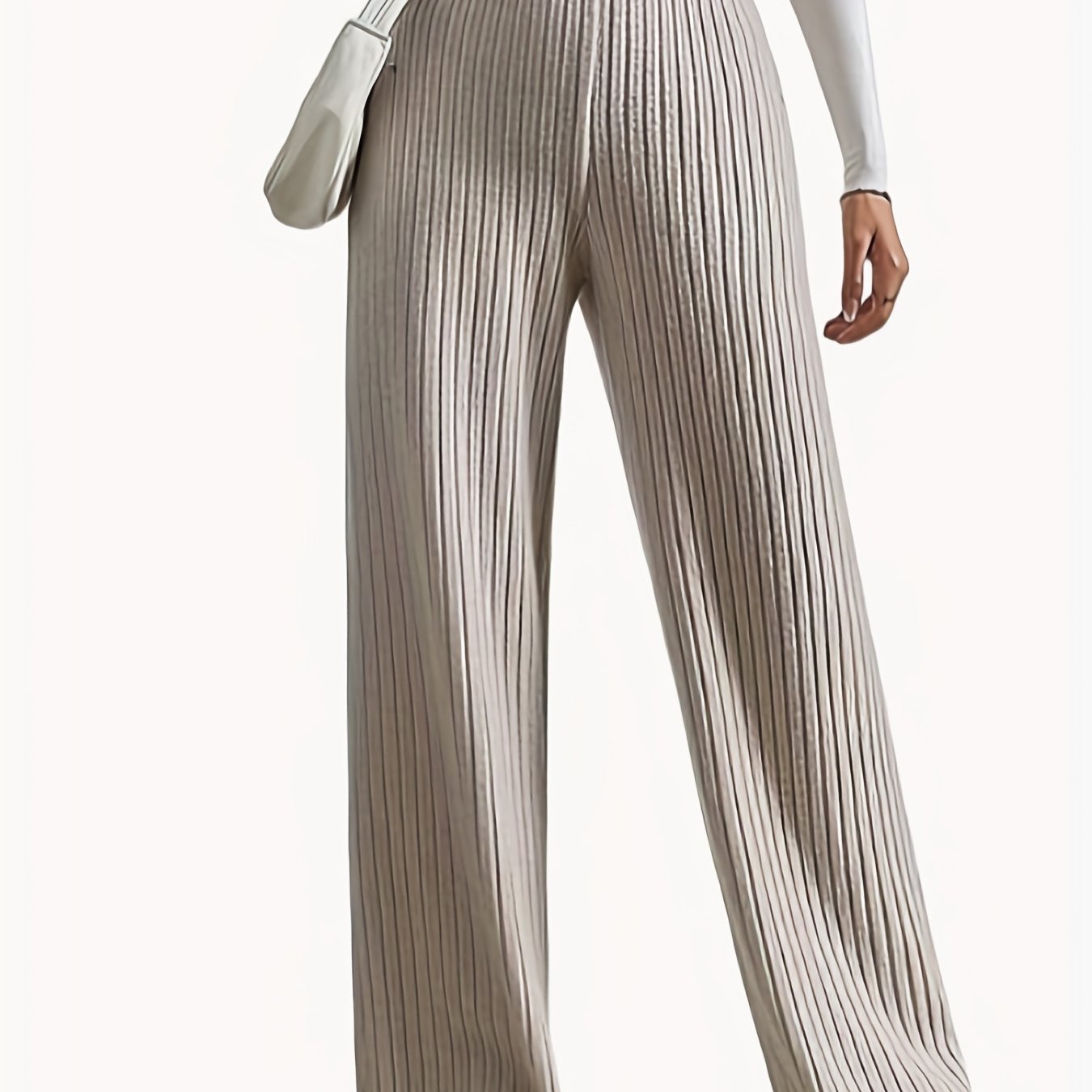 GORGLITTER Streifen Hose Damen - Lockere Baggy Hose Mit Gummizug Für Freizeit