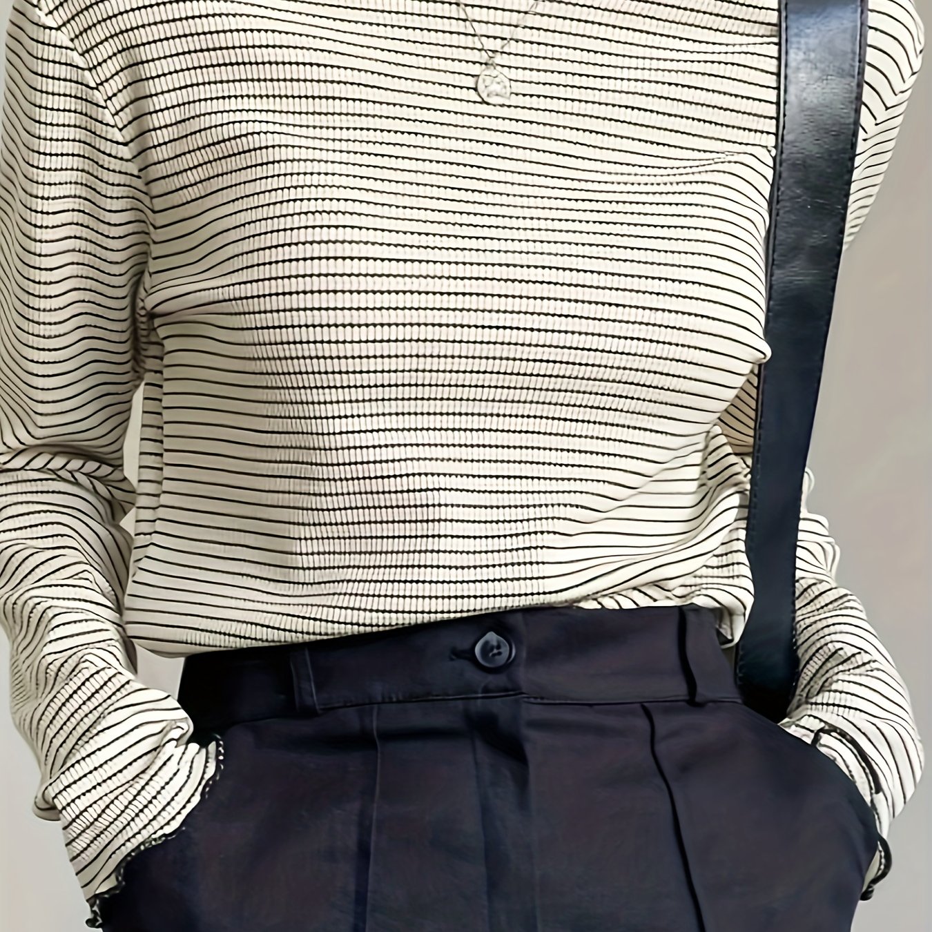 TEMU Striped Printed Lettuce Decorative T-shirt