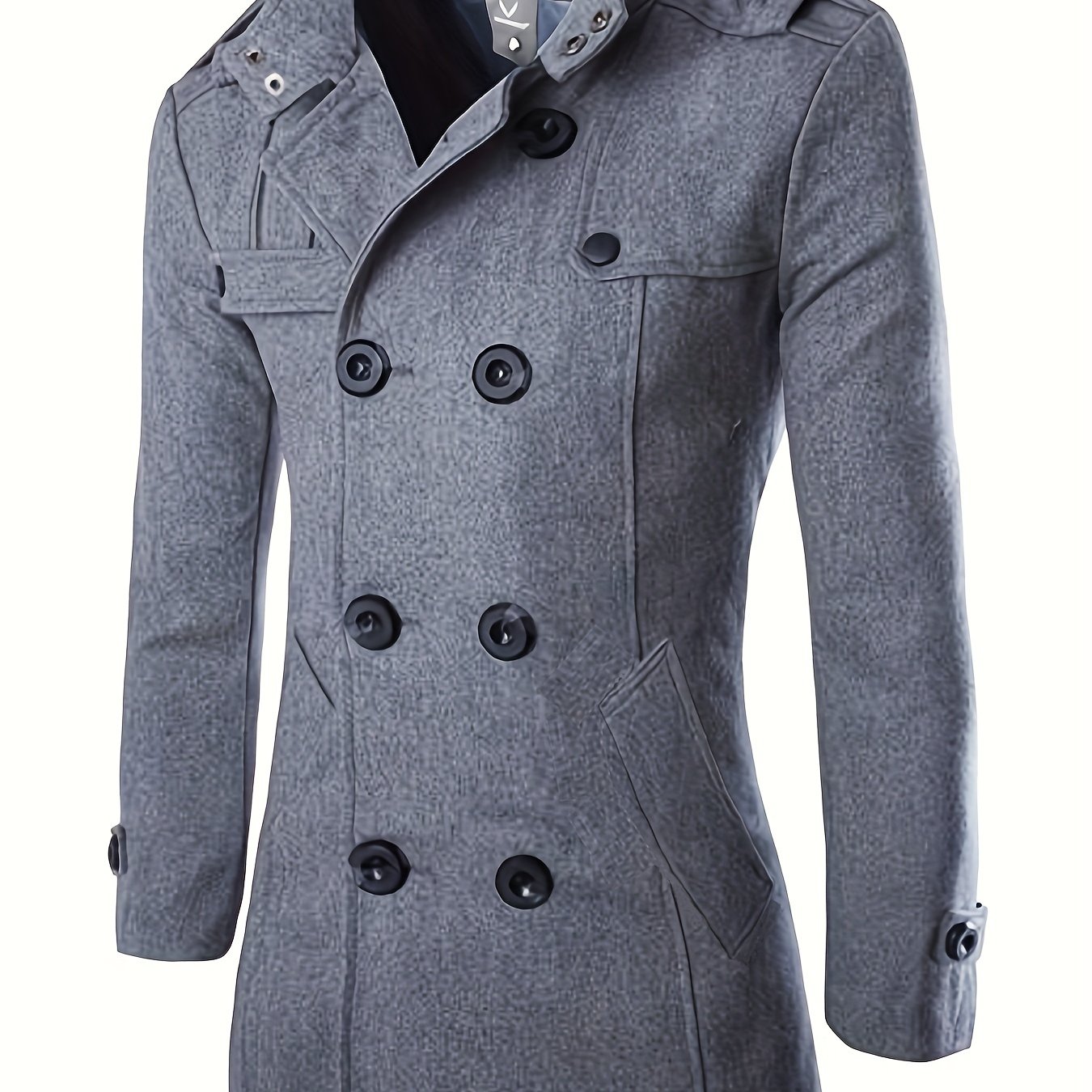 Mens overcoat with store stand up collar